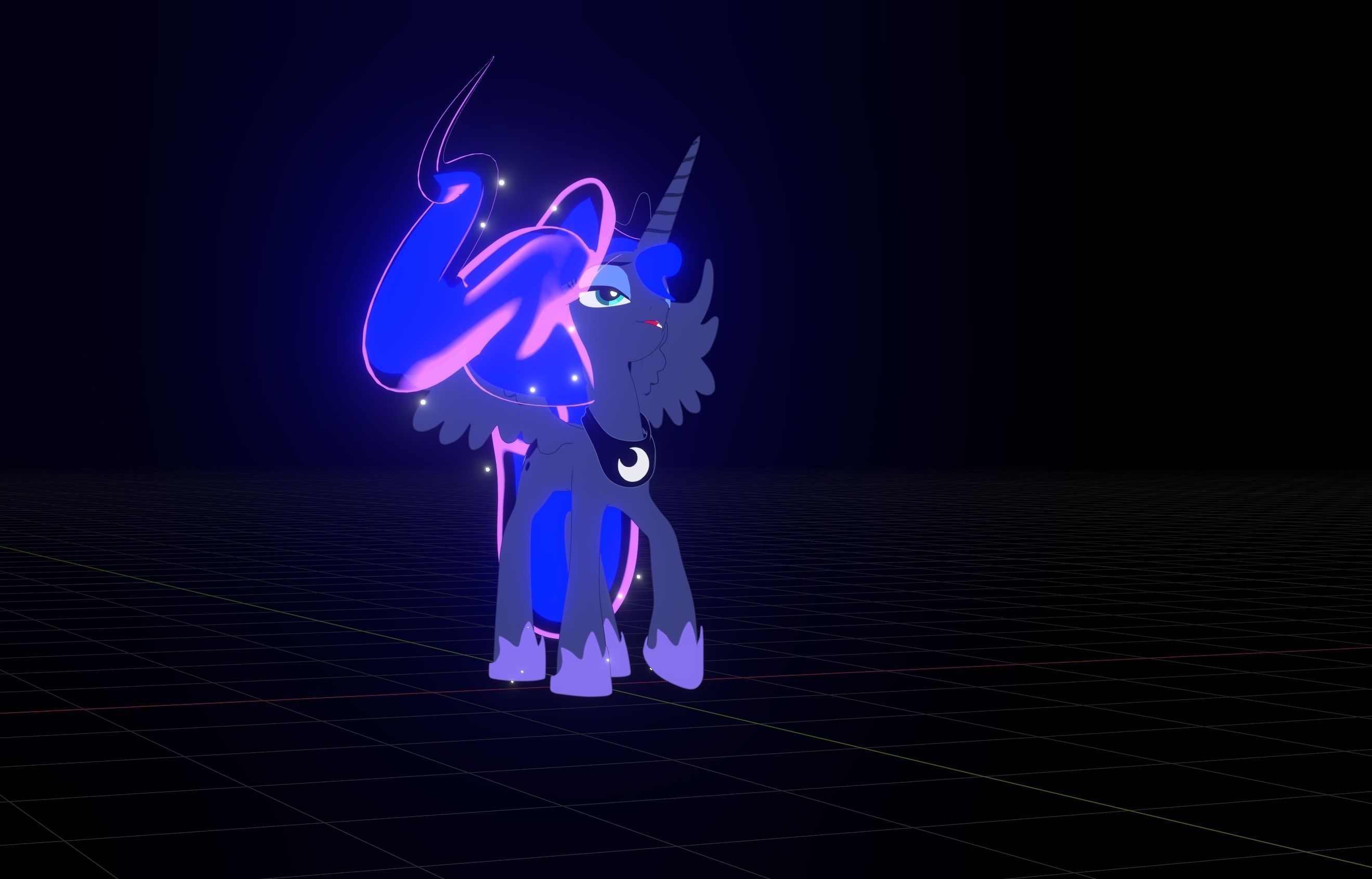 Princess Luna  with Toon Shading 3D model_30