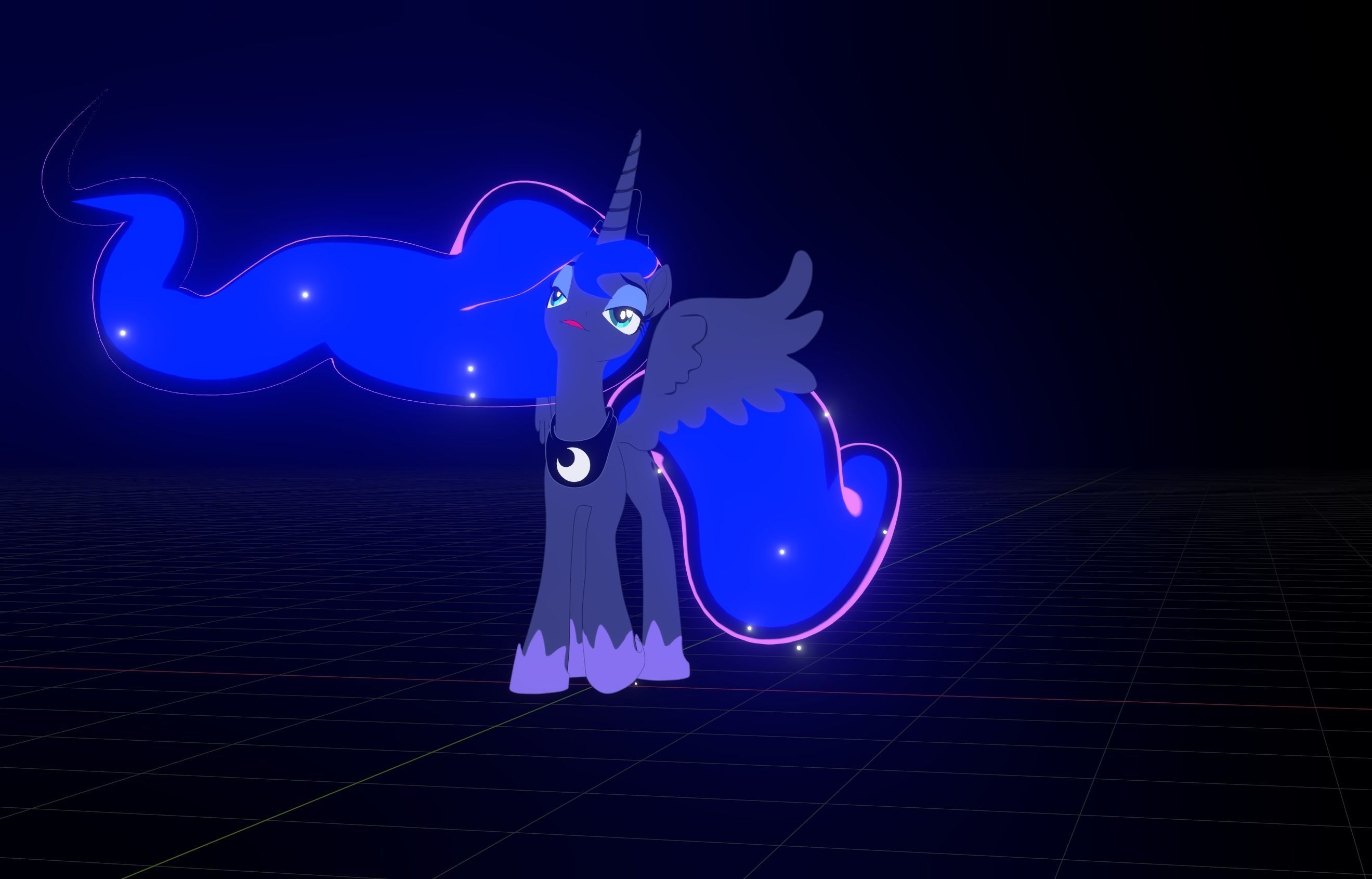 Princess Luna  with Toon Shading 3D model_26