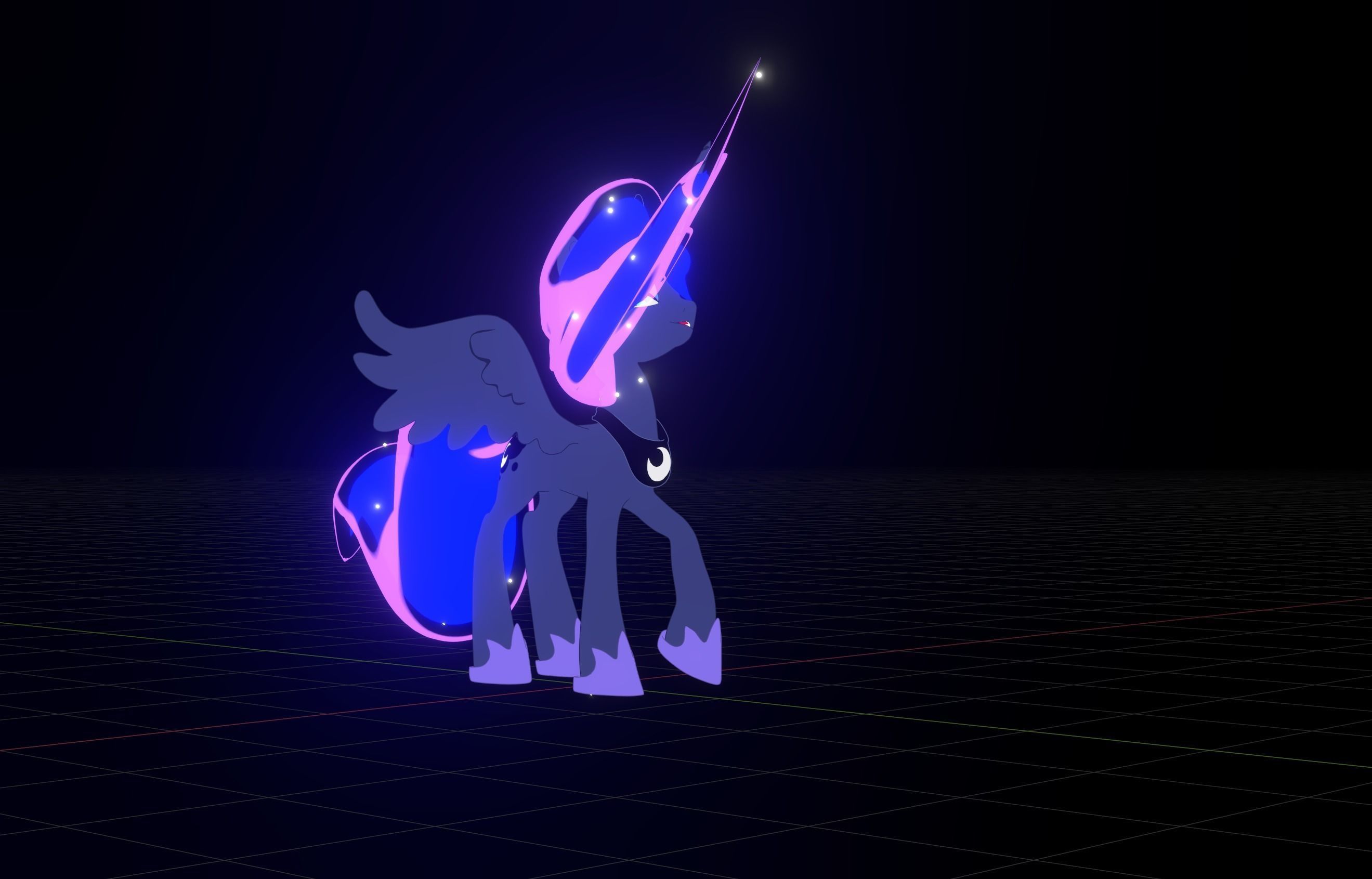 Princess Luna  with Toon Shading 3D model_32