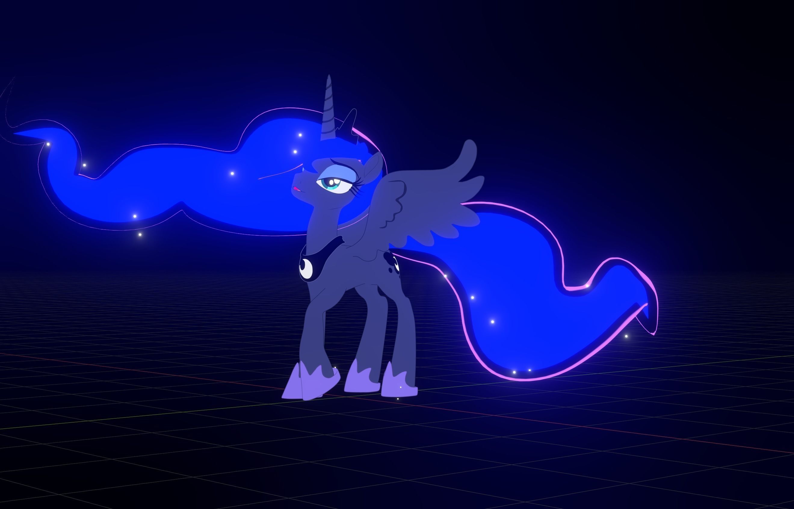 Princess Luna  with Toon Shading 3D model_22