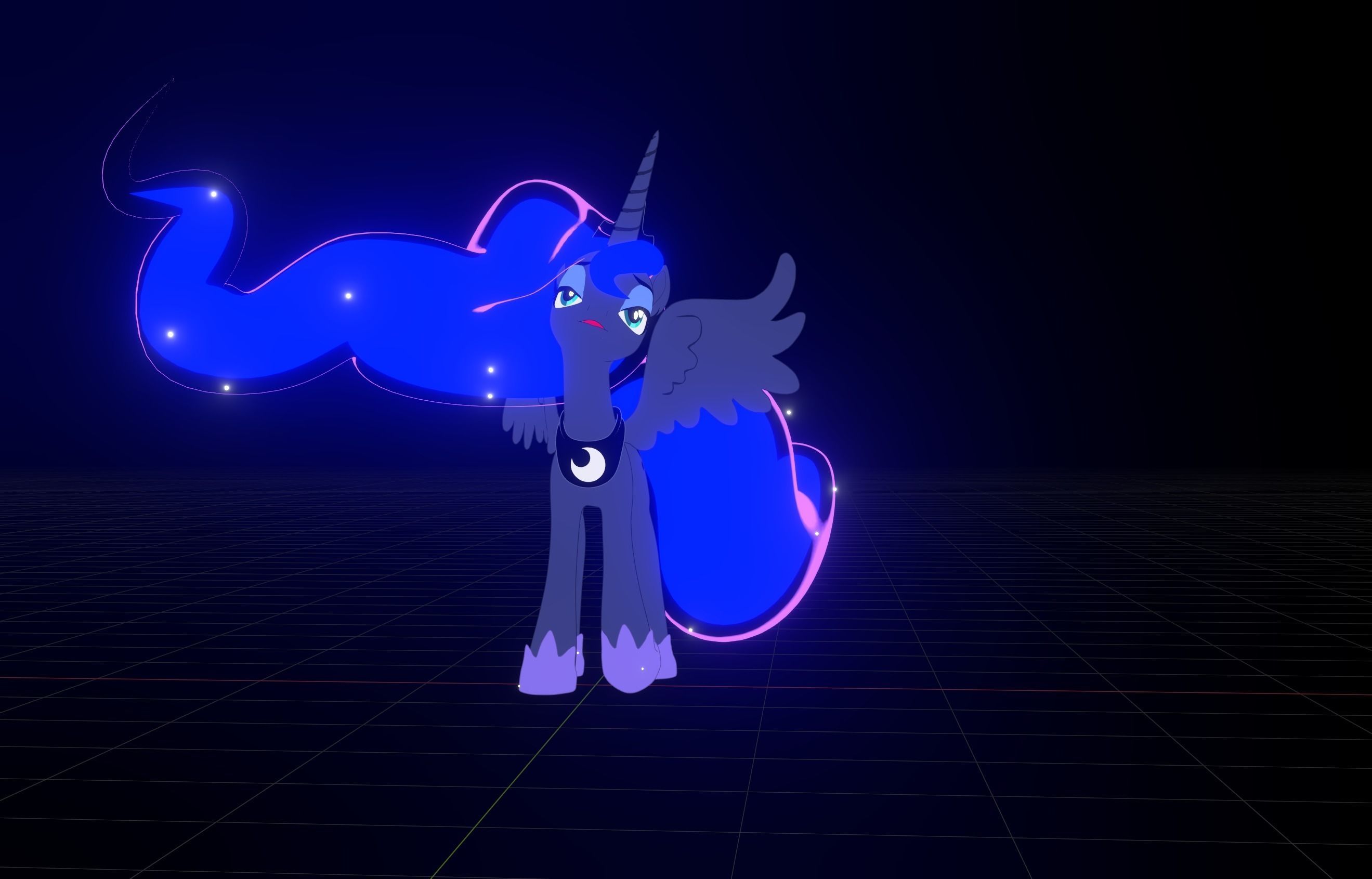 Princess Luna  with Toon Shading 3D model_27