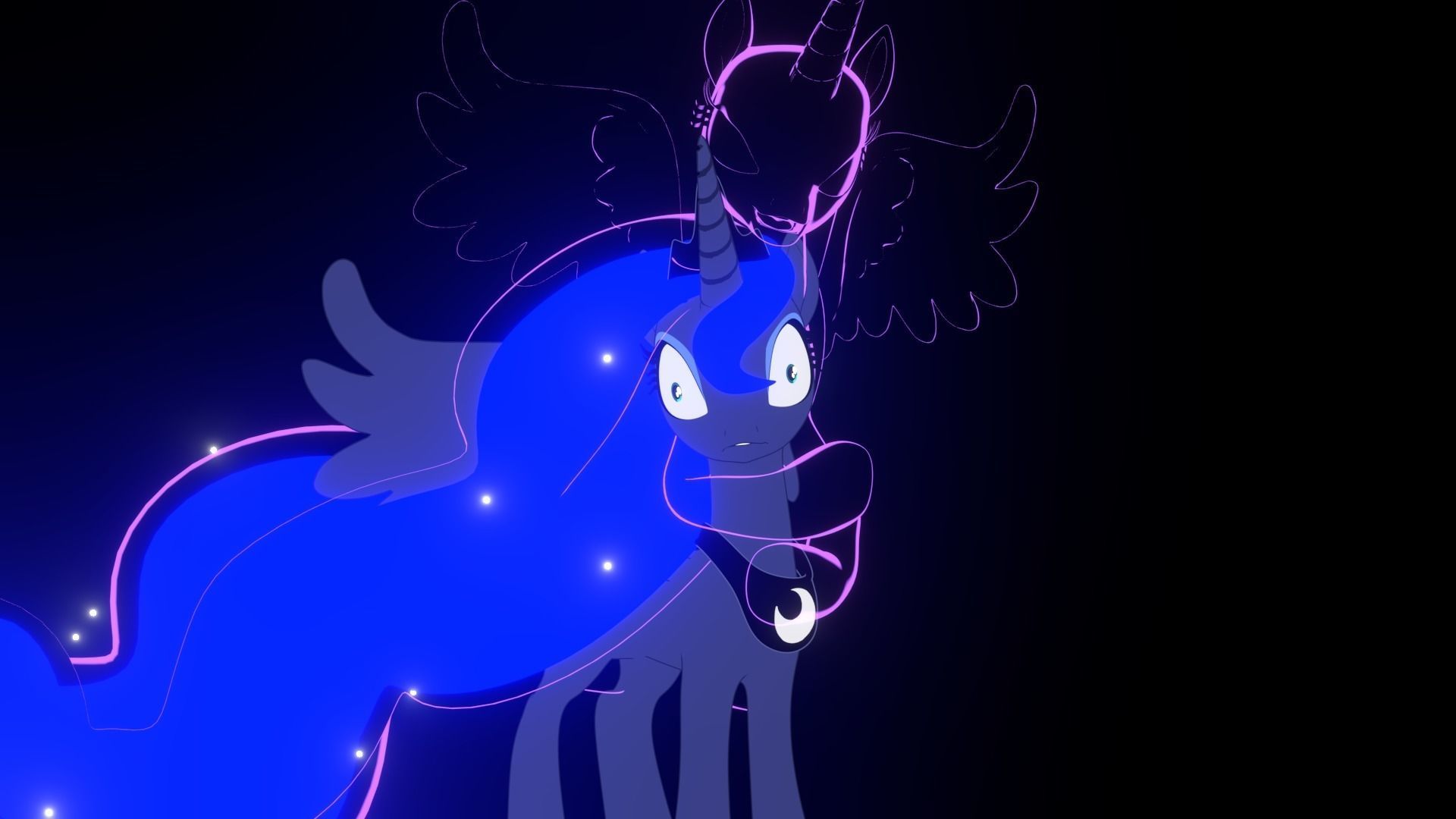 Princess Luna  with Toon Shading 3D model_5