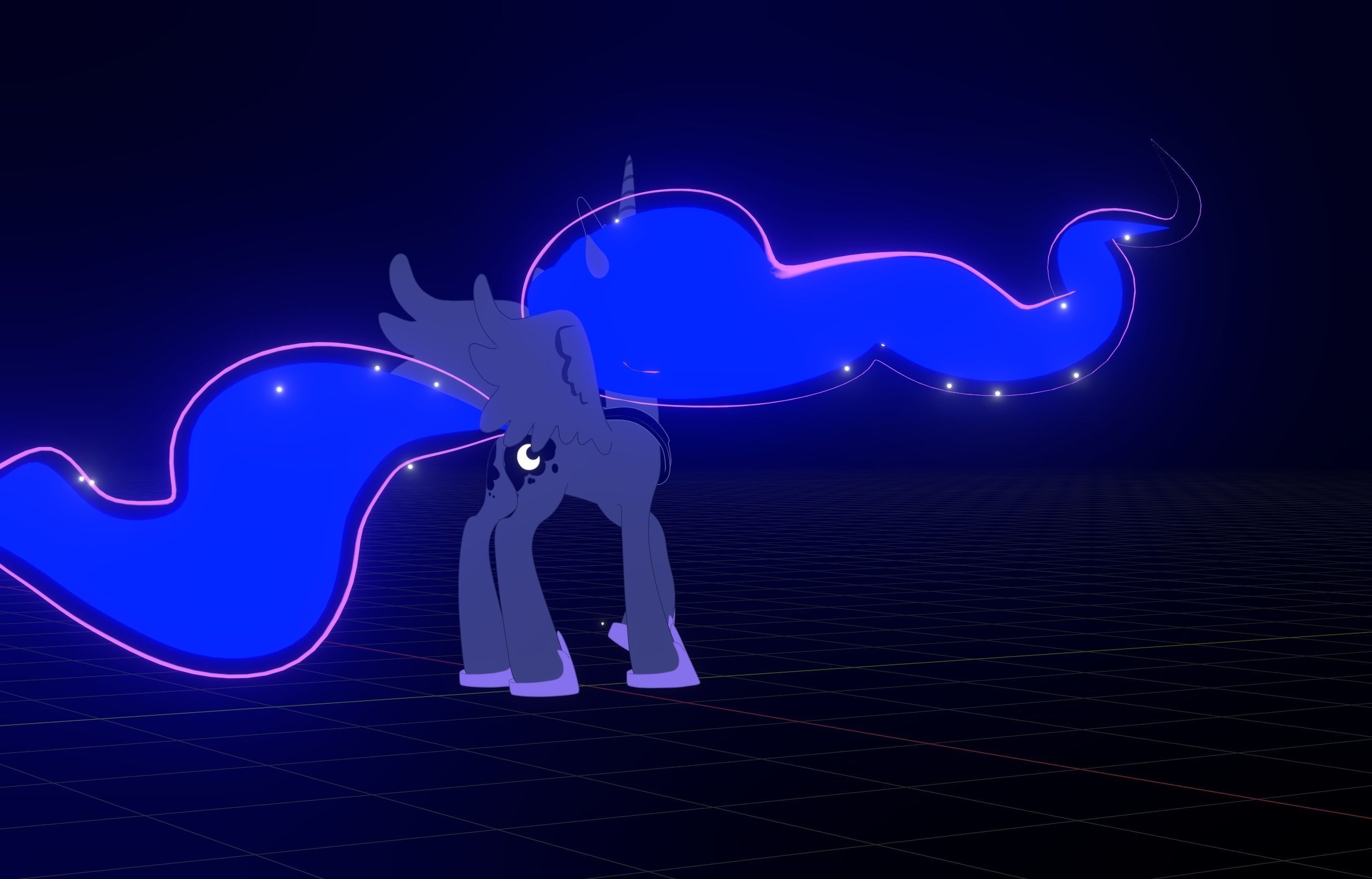 Princess Luna  with Toon Shading 3D model_39
