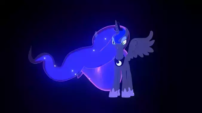 Princess Luna  with Toon Shading 3D model
