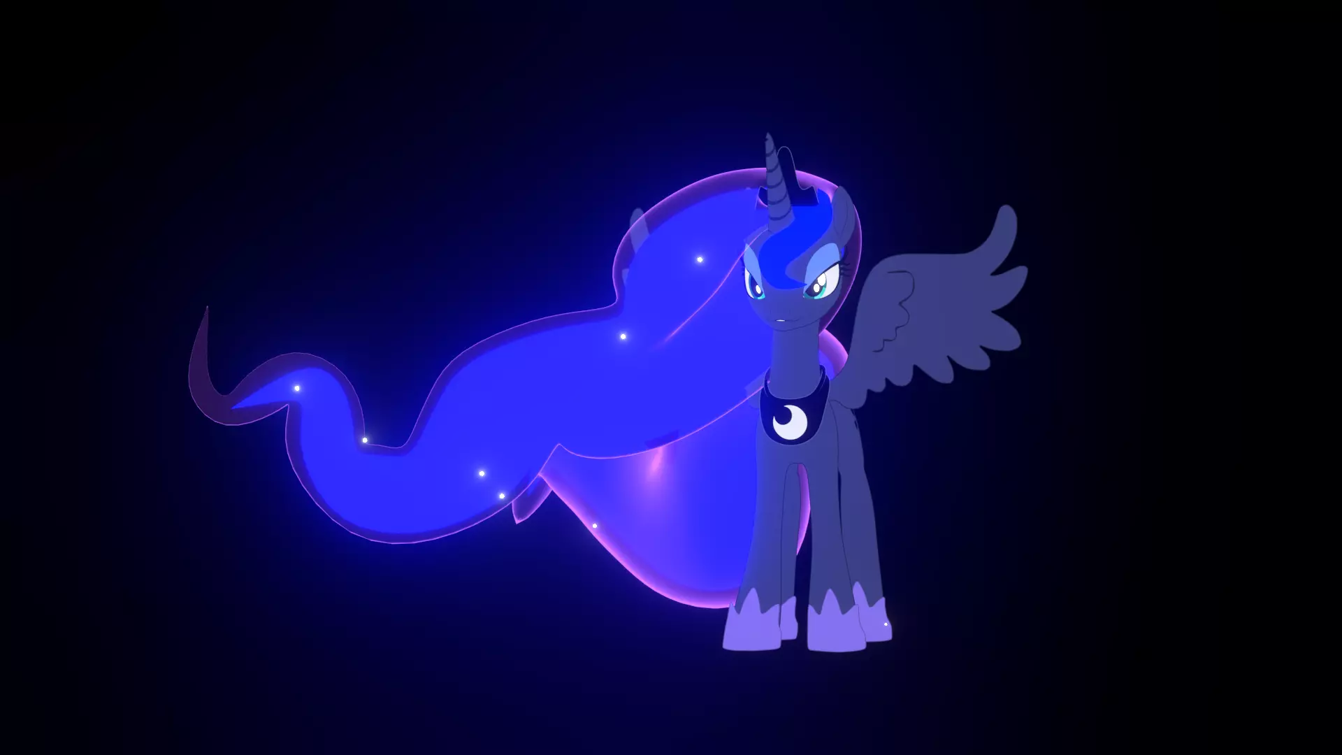 Princess Luna  with Toon Shading 3D model_0