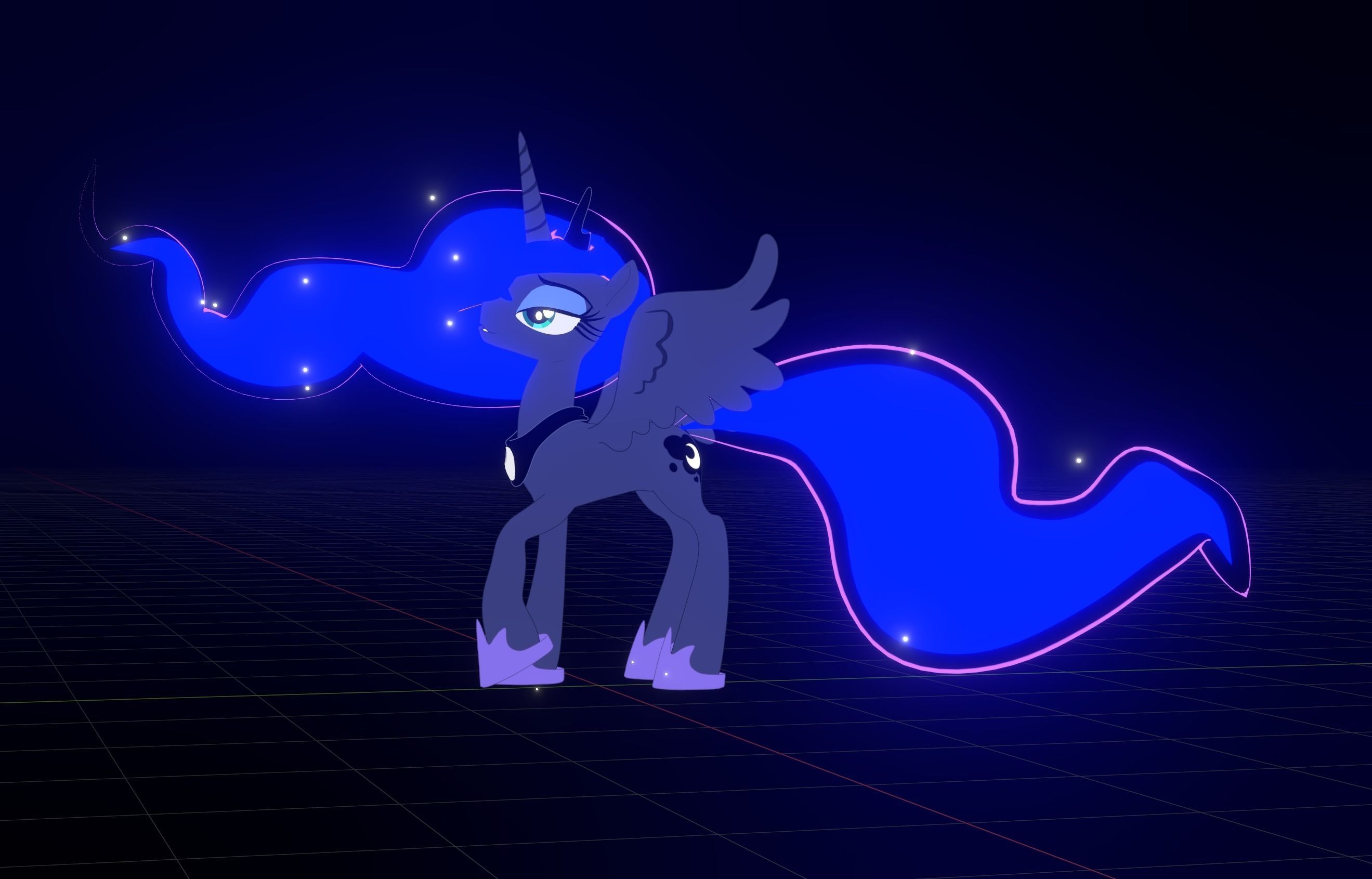 Princess Luna  with Toon Shading 3D model_18