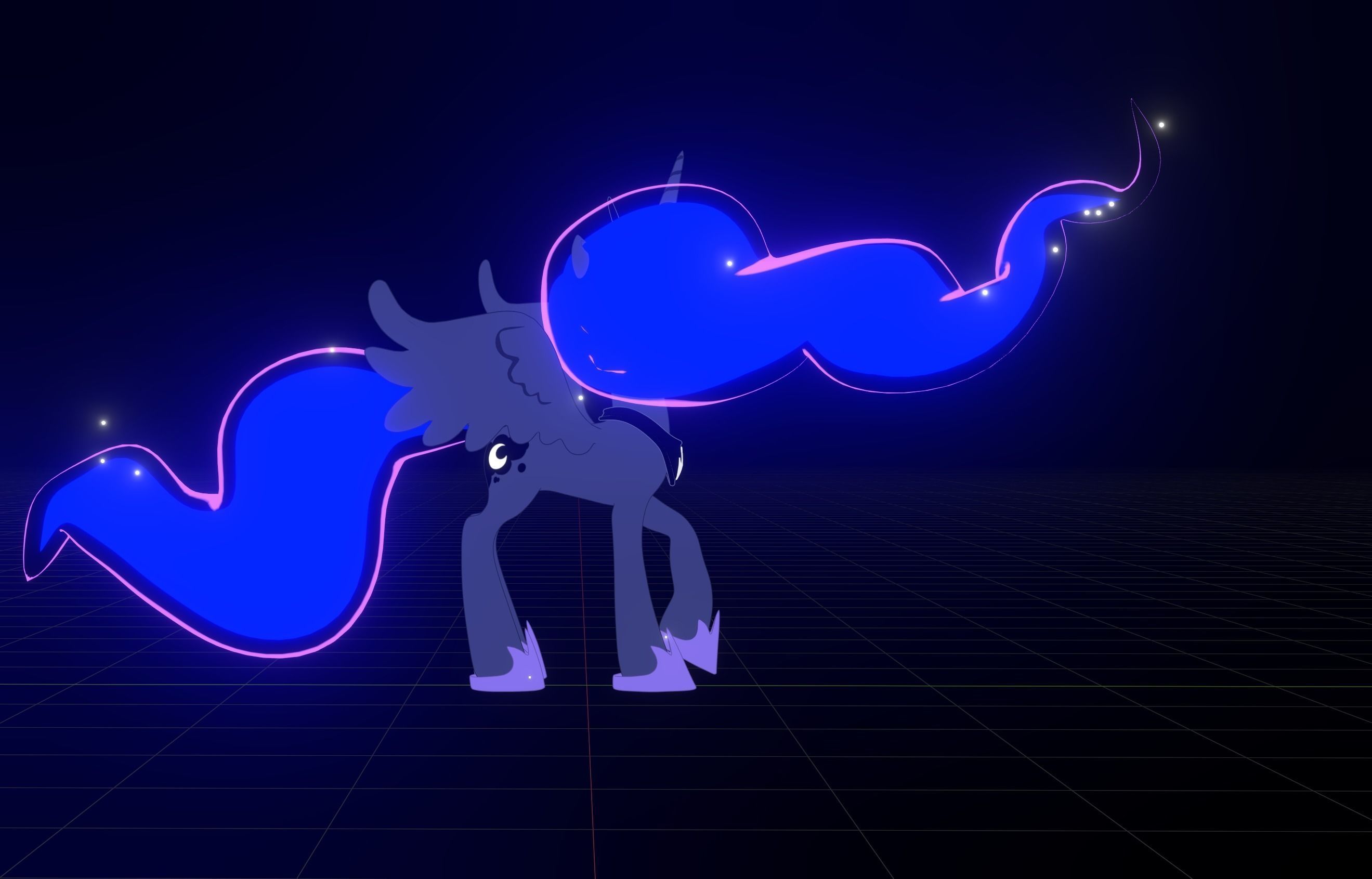 Princess Luna  with Toon Shading 3D model_36