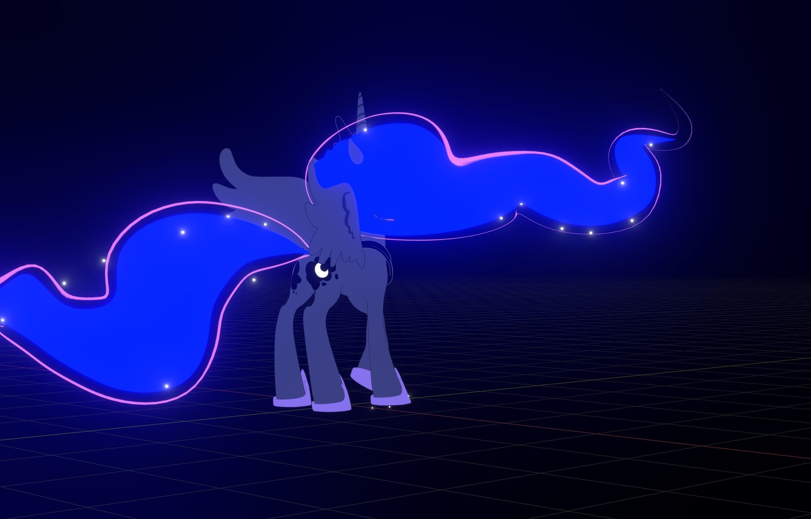 Princess Luna  with Toon Shading 3D model_40