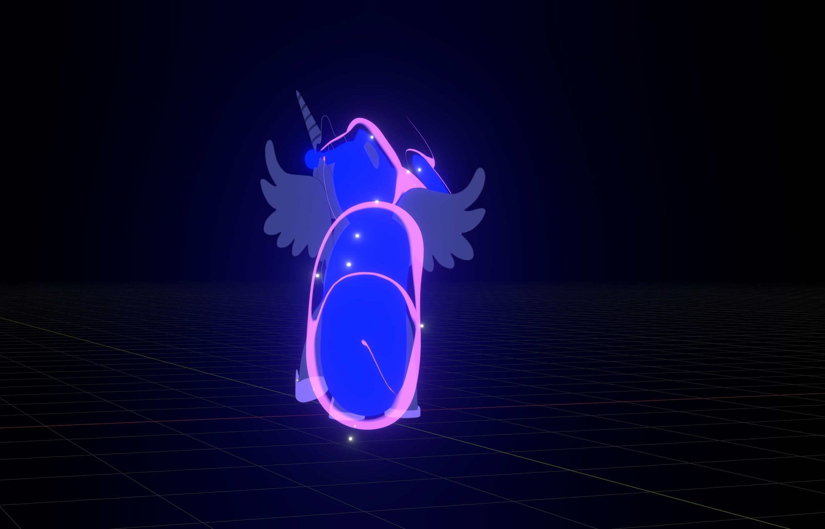 Princess Luna  with Toon Shading 3D model_47