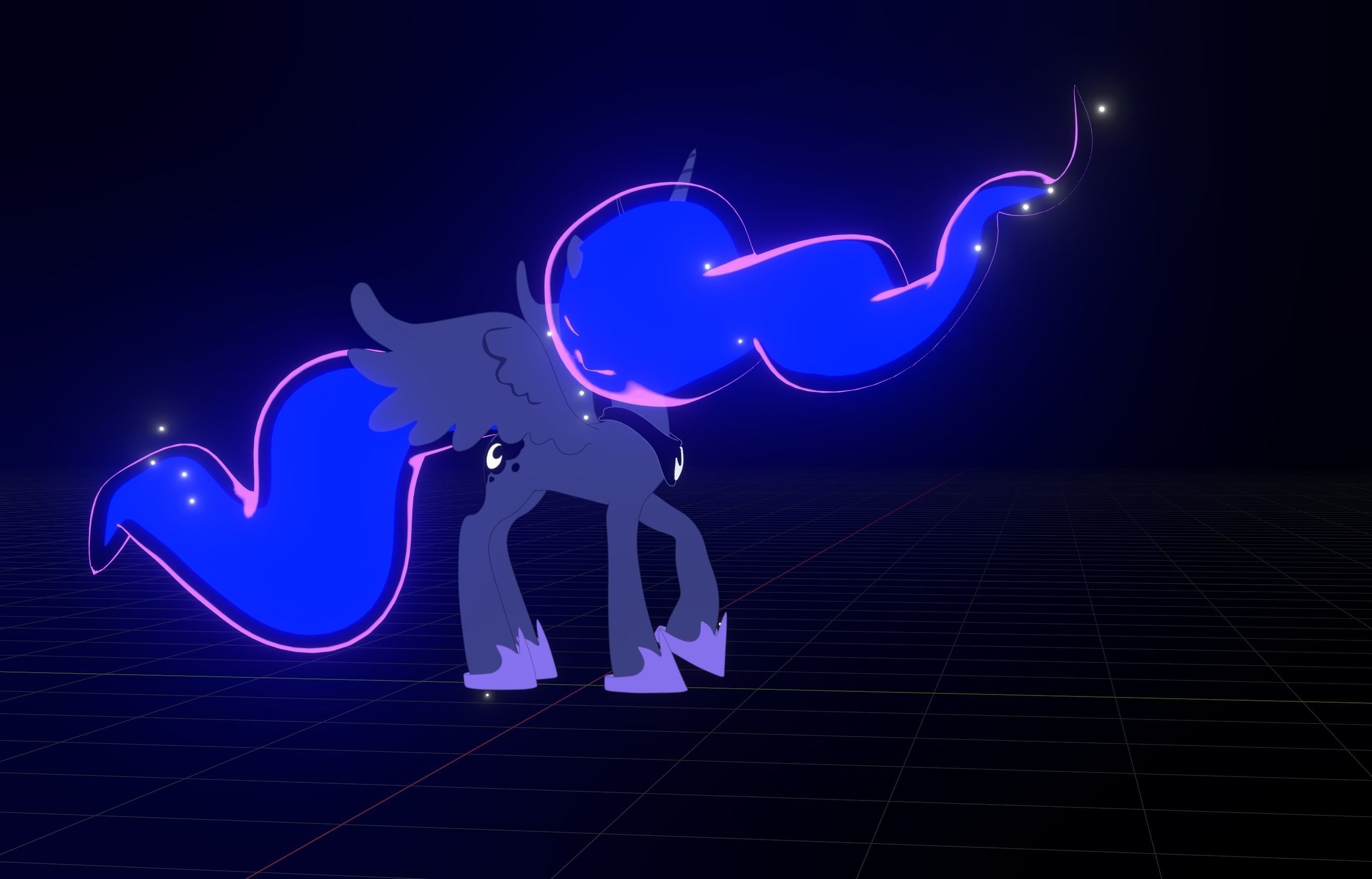 Princess Luna  with Toon Shading 3D model_35