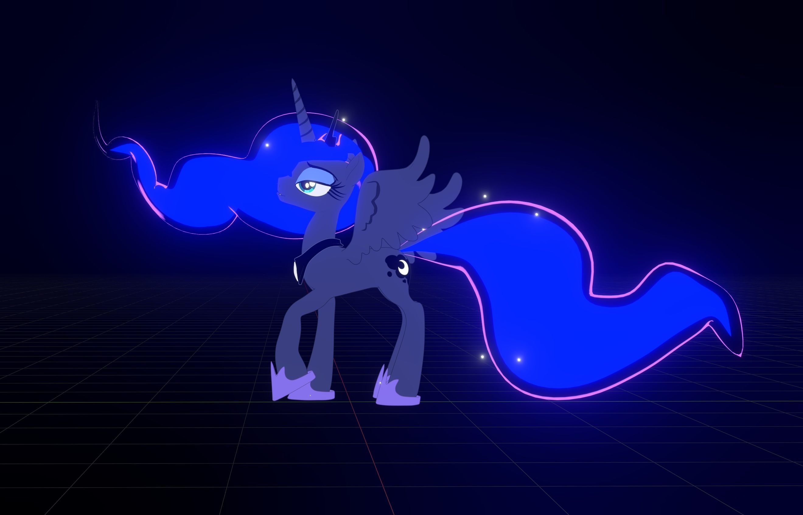 Princess Luna  with Toon Shading 3D model_14
