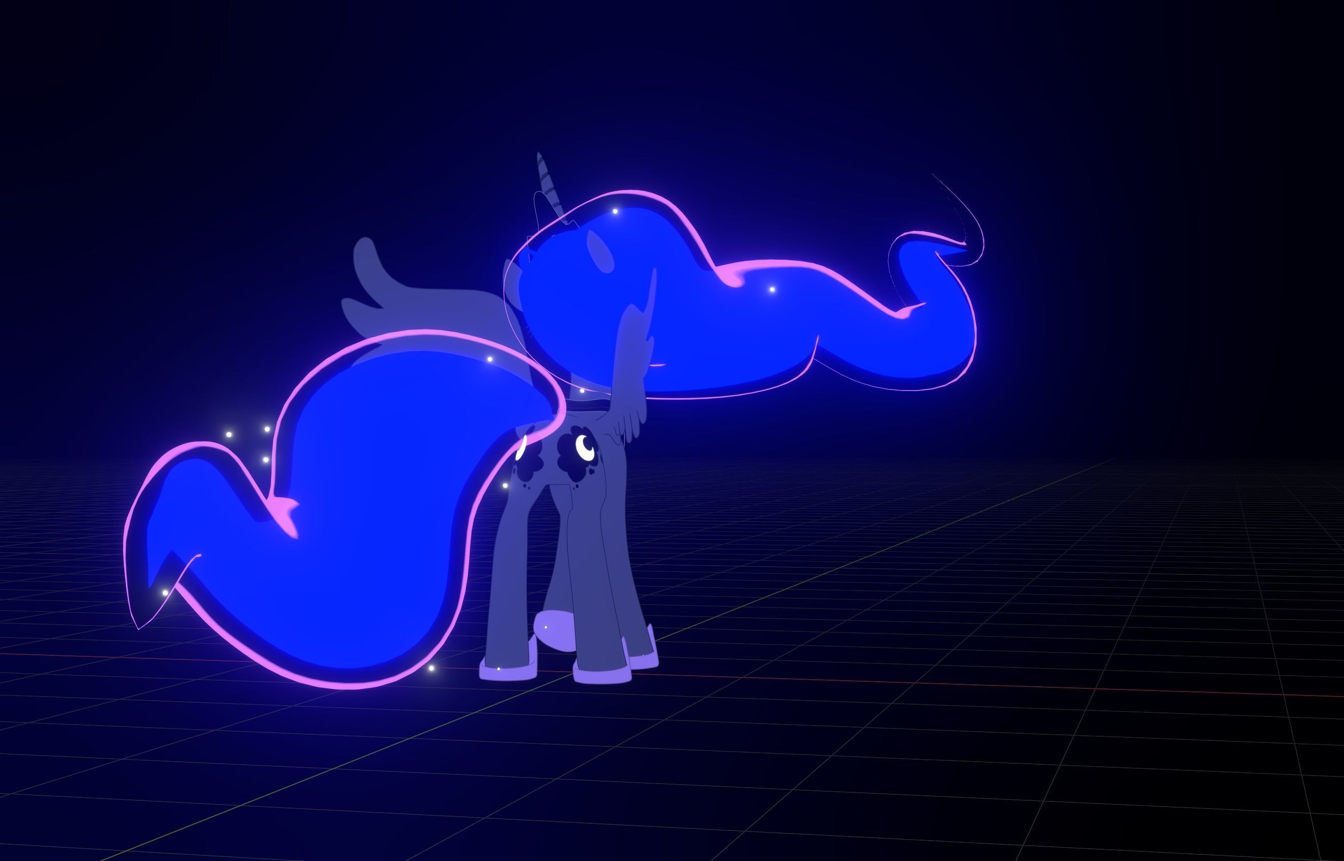 Princess Luna  with Toon Shading 3D model_43