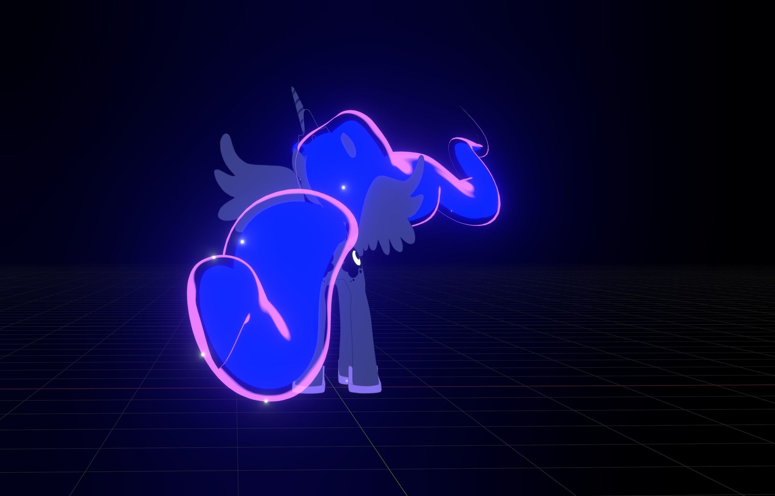 Princess Luna  with Toon Shading 3D model_45