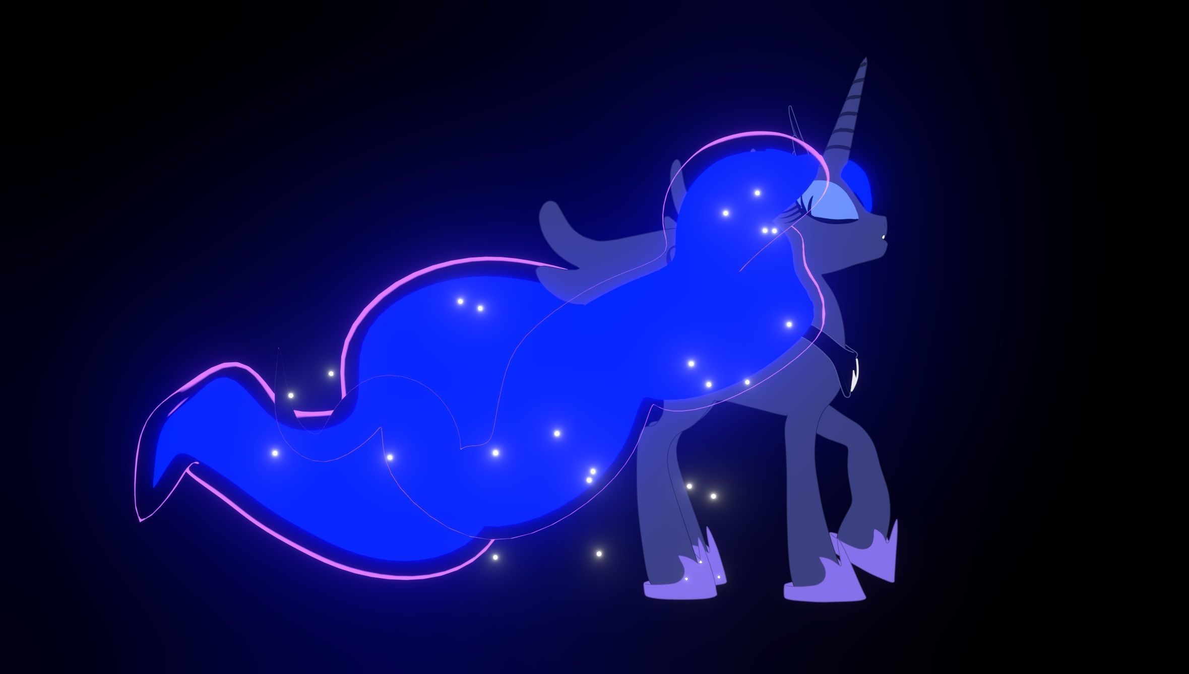 Princess Luna  with Toon Shading 3D model_7