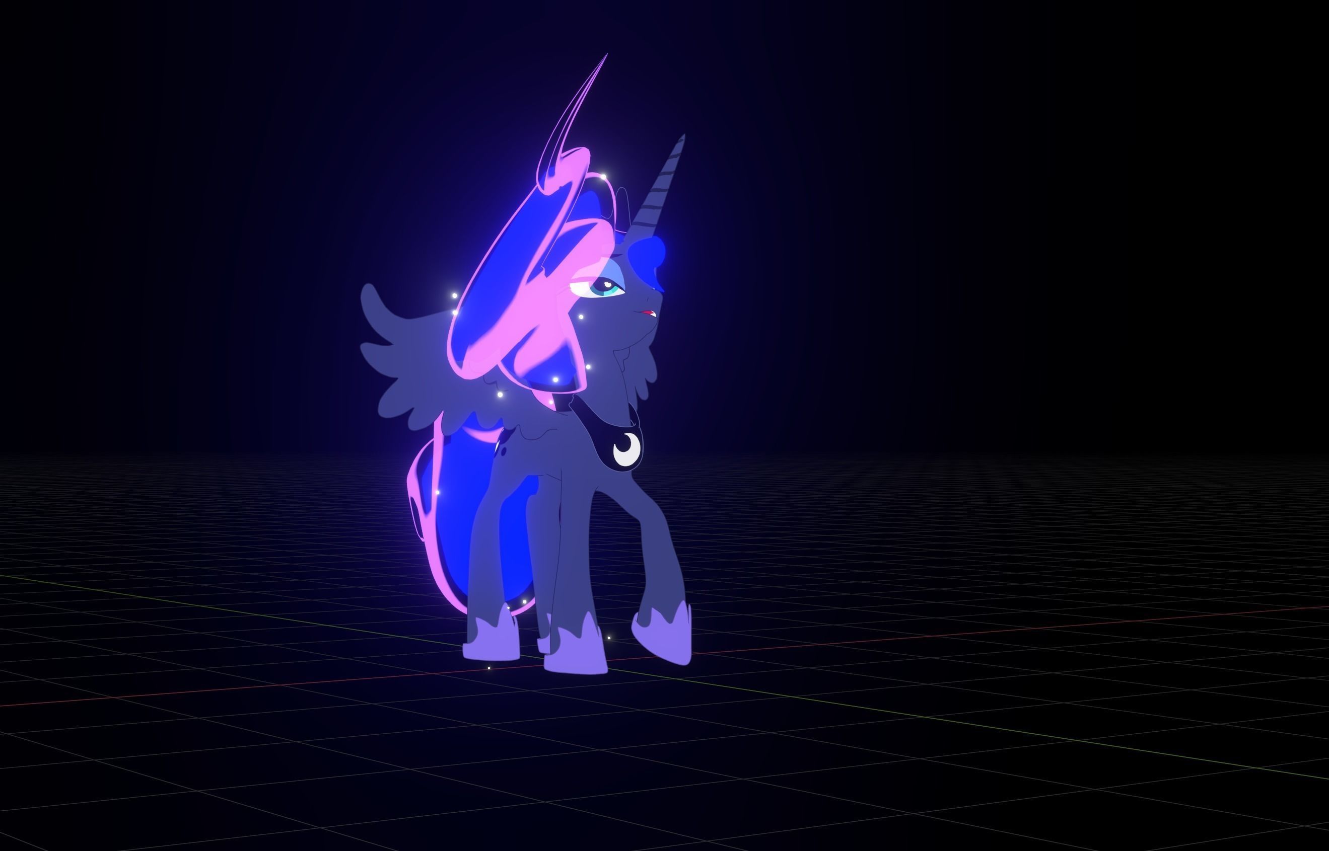 Princess Luna  with Toon Shading 3D model_31
