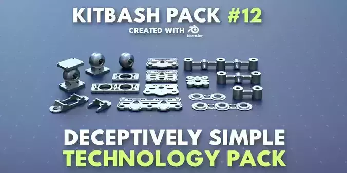 Simple Technology Kitbash Pack 12