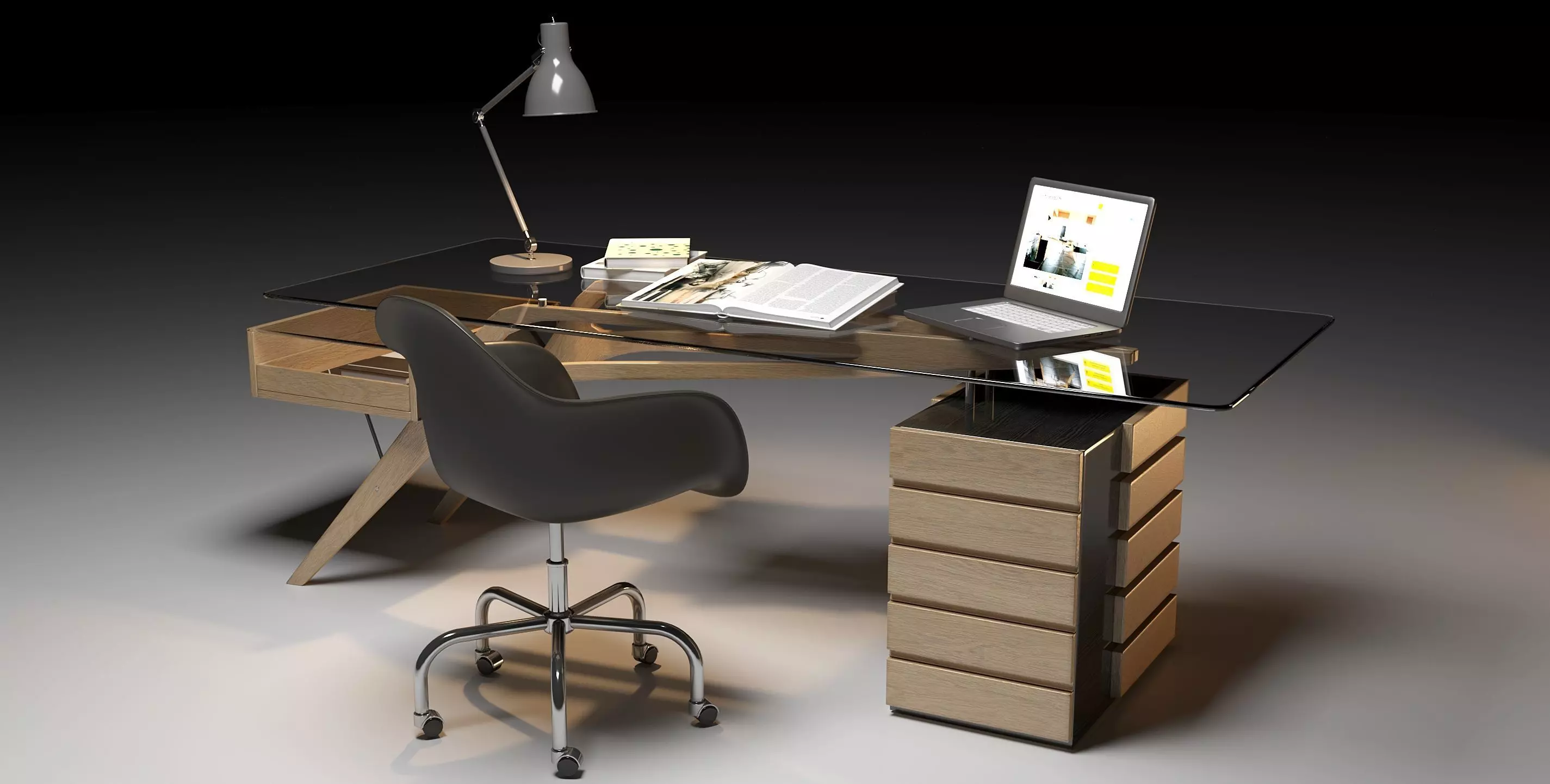 Office desk 3D model