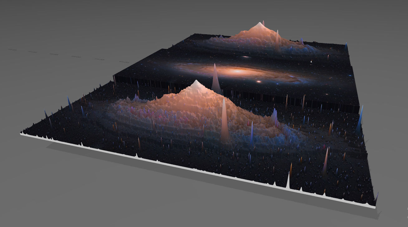 ANDROMEDA M31 GALAXY 3D SOFTWARE ANALYSISY 2IN1 3D print model_1
