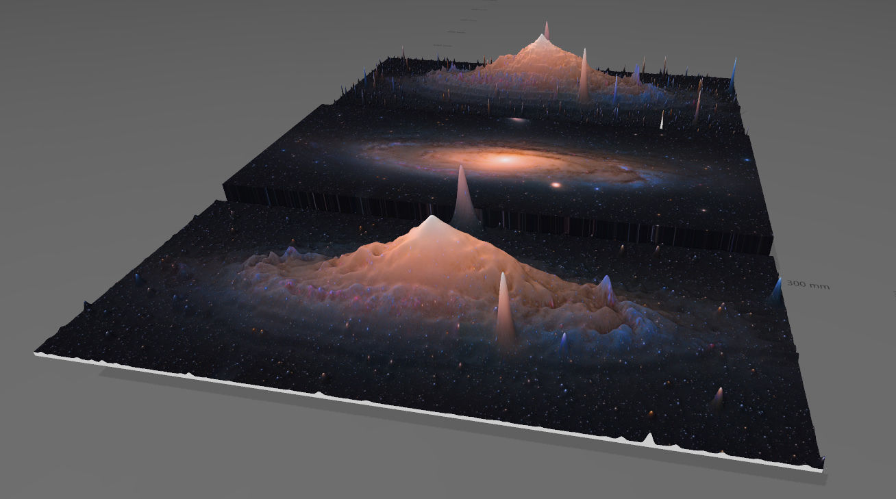 ANDROMEDA M31 GALAXY 3D SOFTWARE ANALYSISY 2IN1 3D print model_2