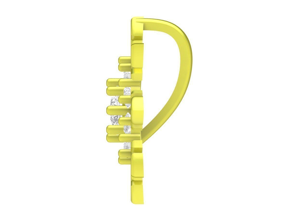 Diamond Snowflake Pendant 4217 3D print model_1