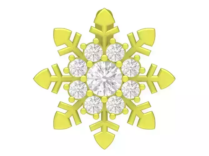 Luxury Snowflake Diamond Pendant 4217 3D print model