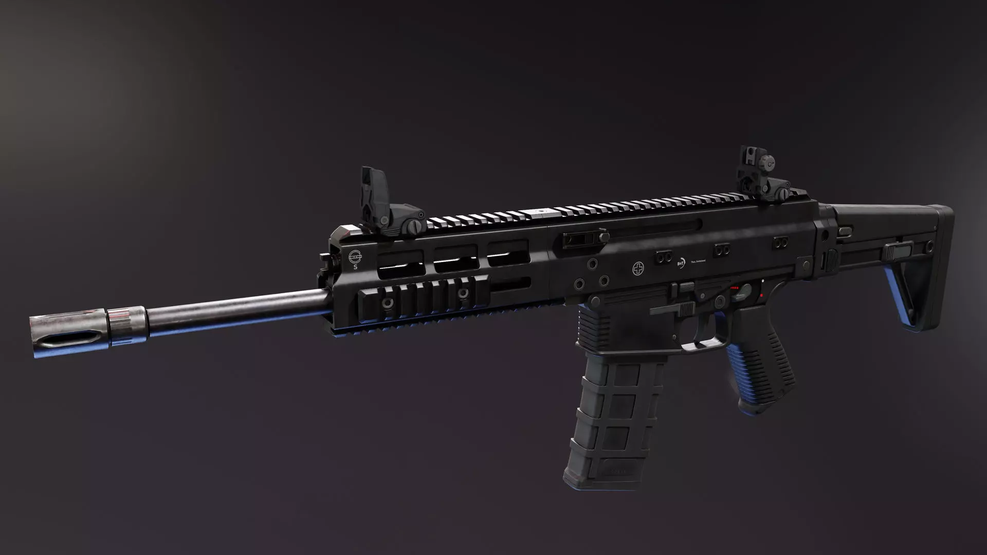 BT APC Rifle Low-poly 3D model_0