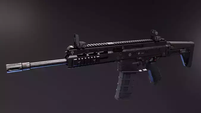 BT APC Rifle Low-poly 3D model