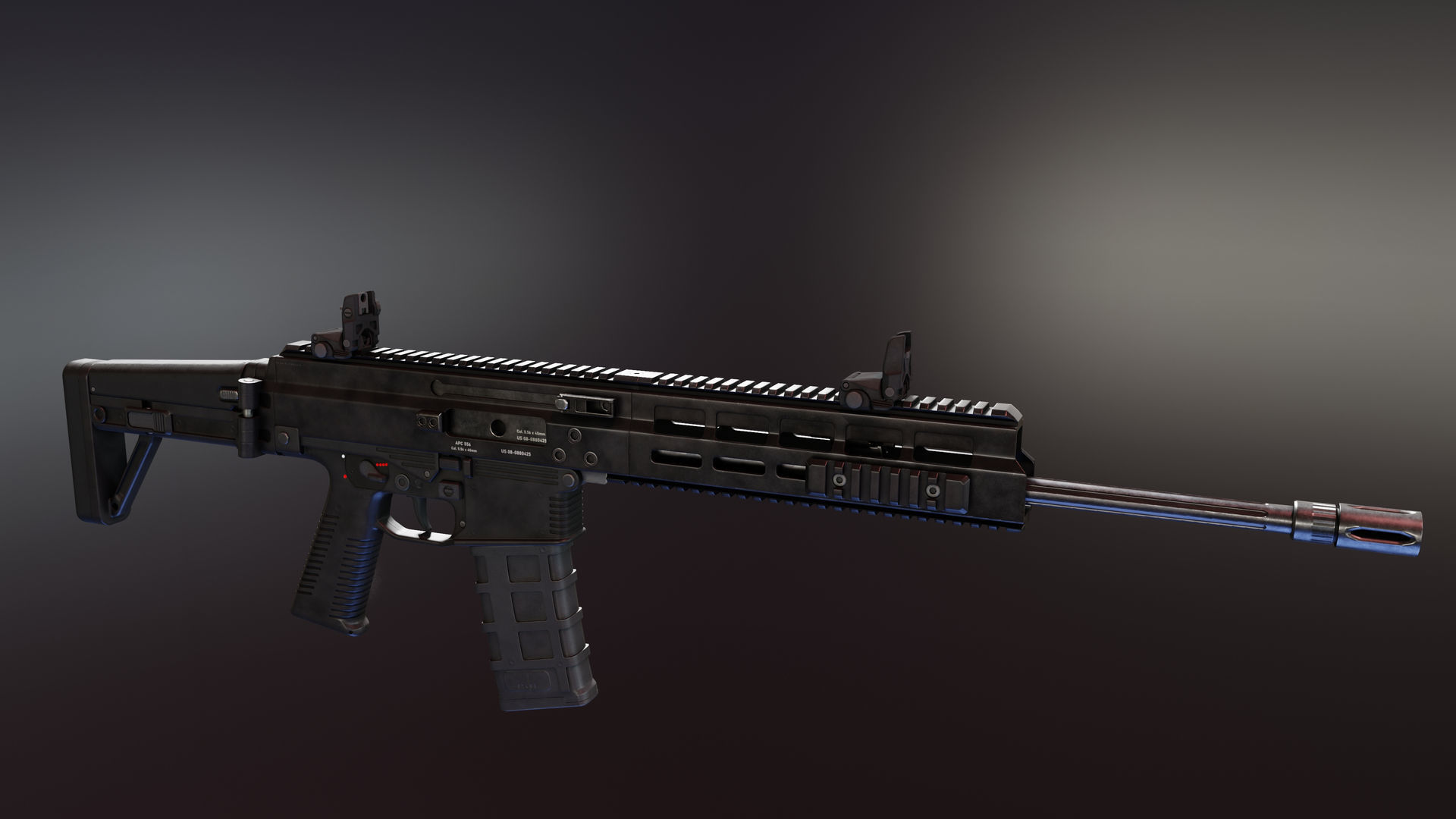 BT APC Rifle Low-poly 3D model_3