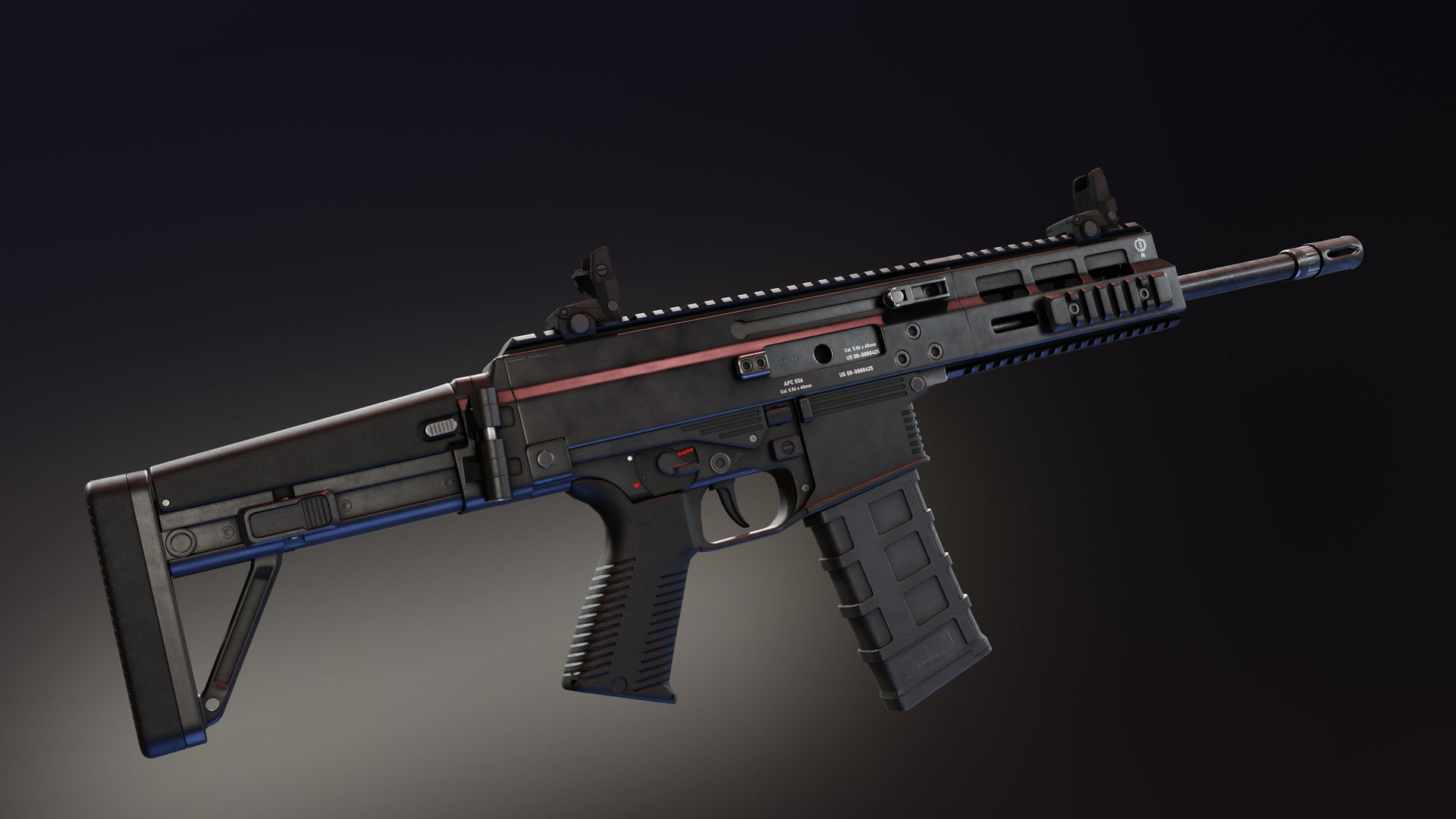 BT APC Rifle Low-poly 3D model_2