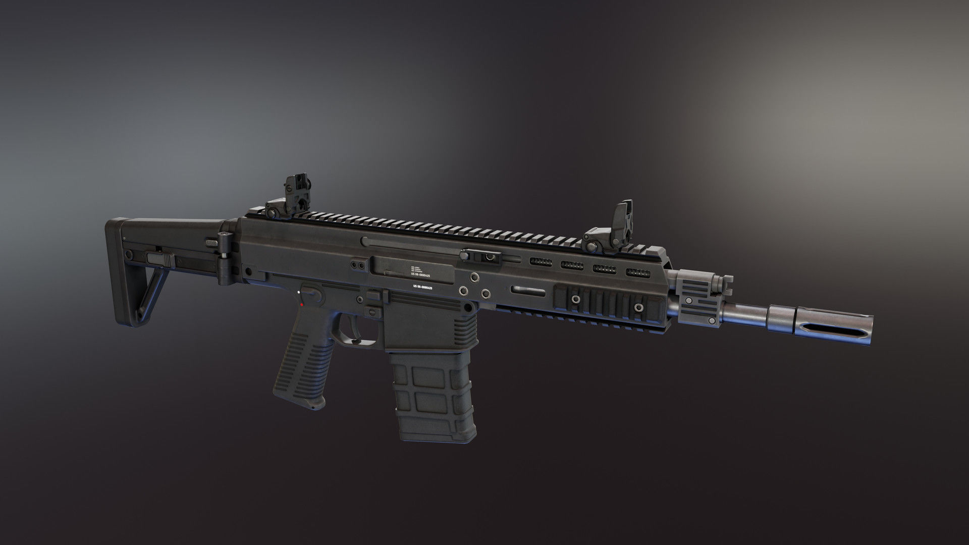 BT APC Rifle Low-poly 3D model_14