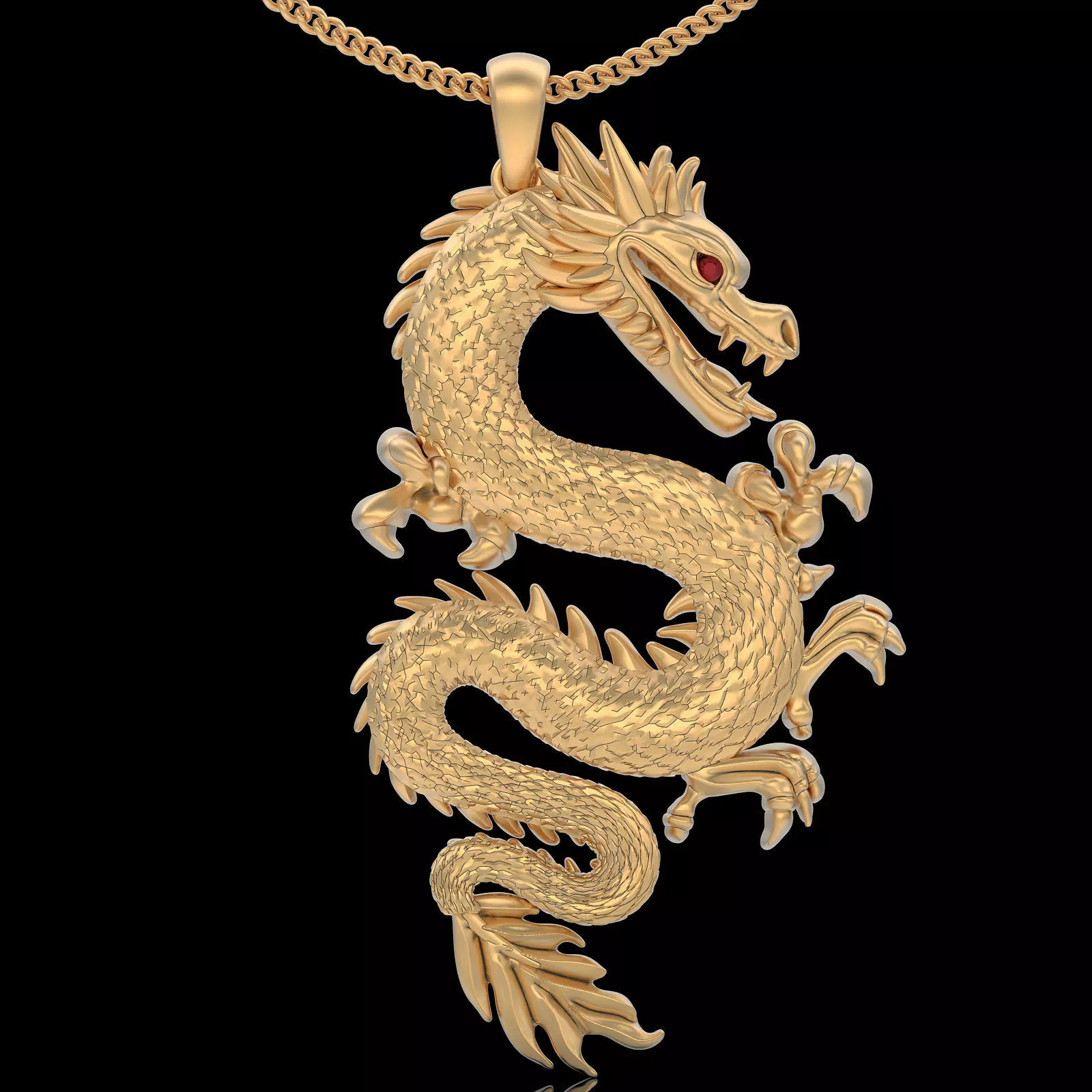 Dragon pendant silver gold printable jewelry 3D model 3D print model