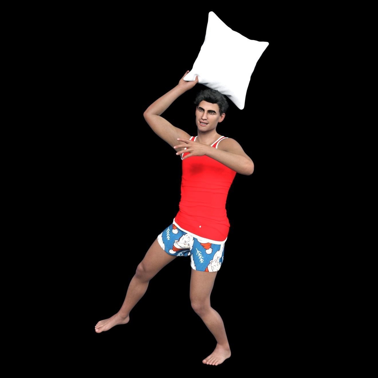 FIGHT PILLOW BOY 1 3D print model_5