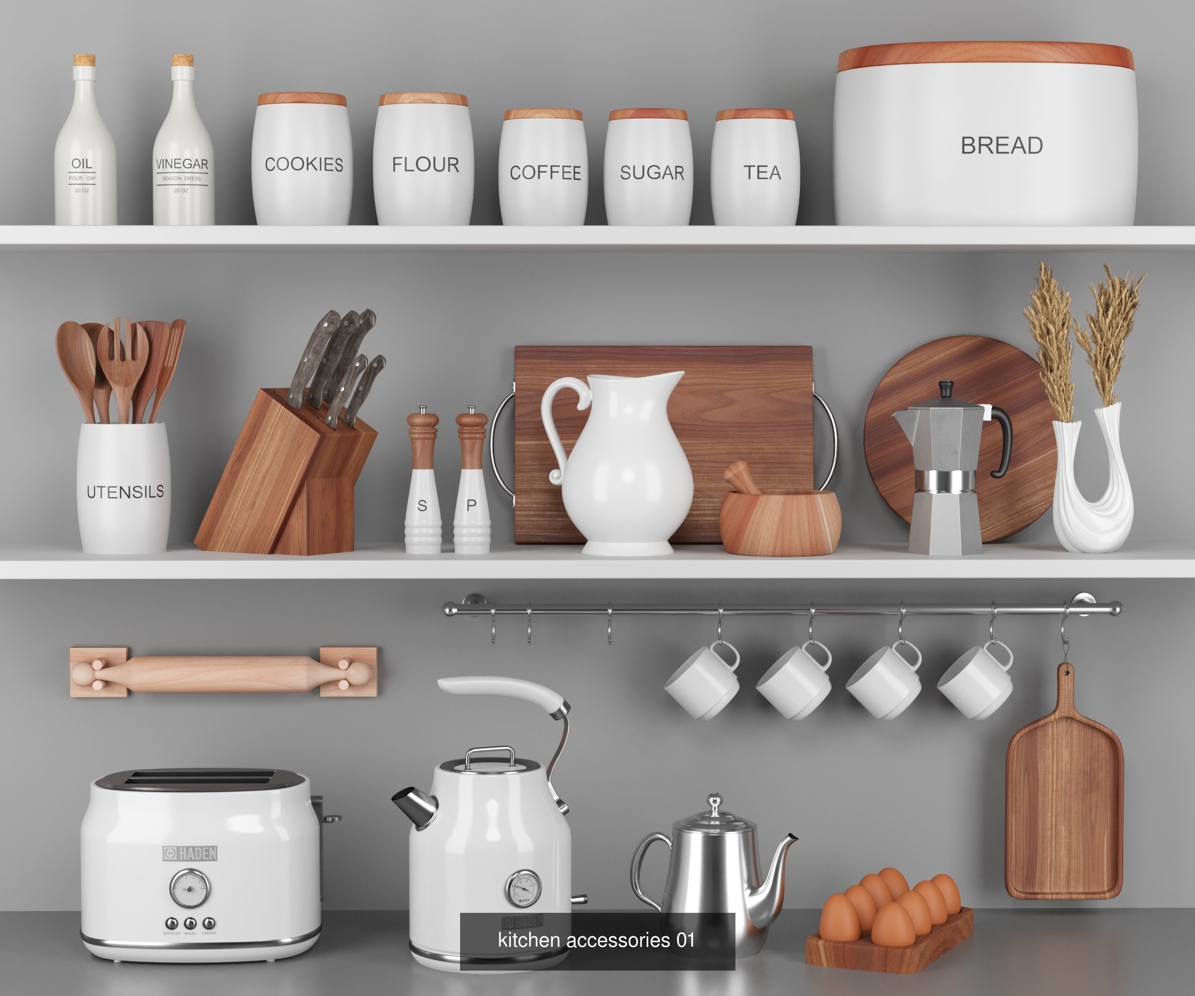 kitchen equipment 3D Model Collection_2