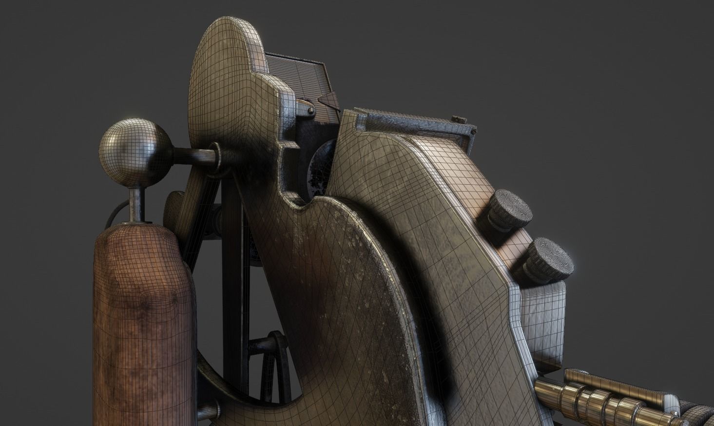 Precision Sextant Low-poly 3D model_15