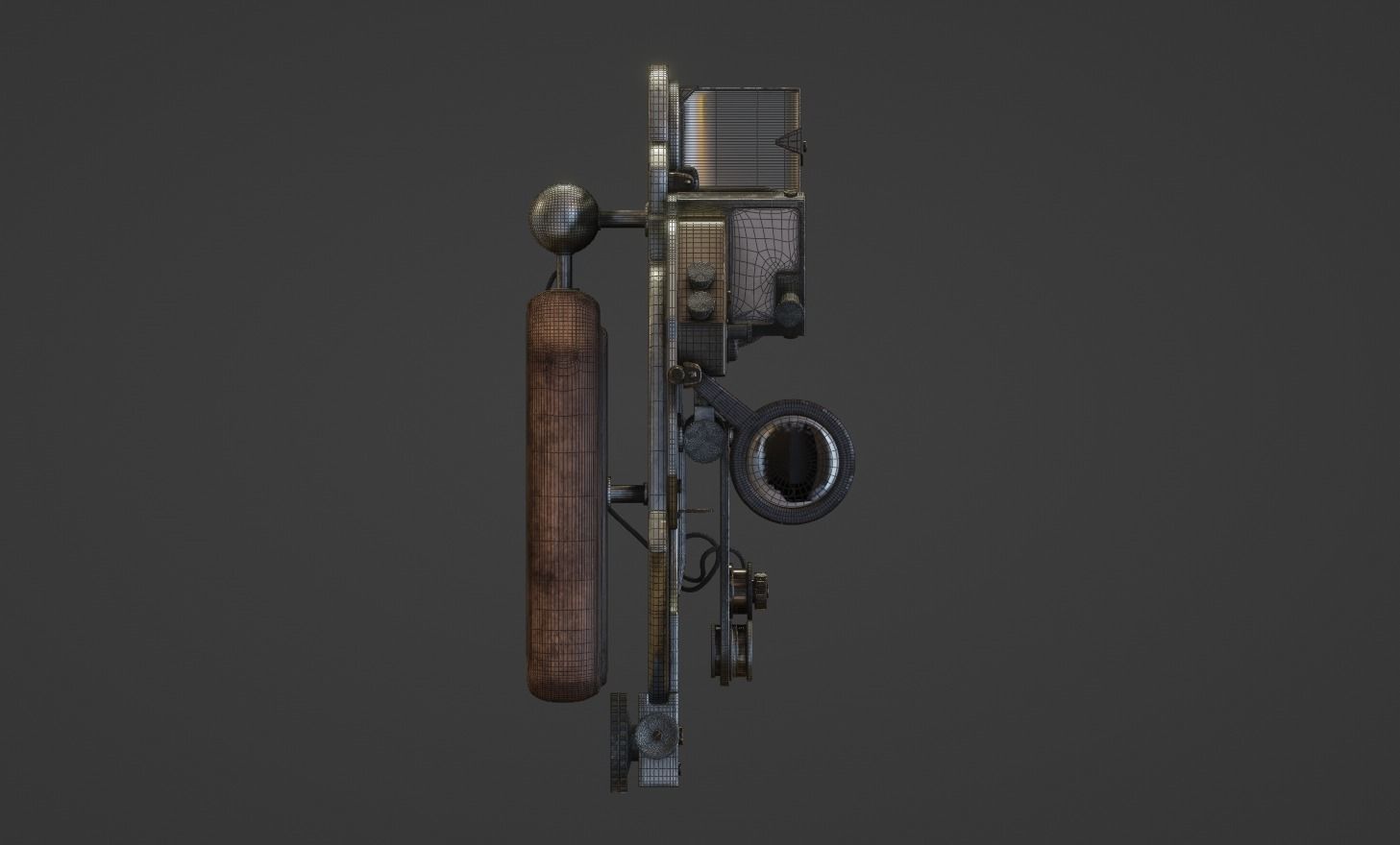 Precision Sextant Low-poly 3D model_10