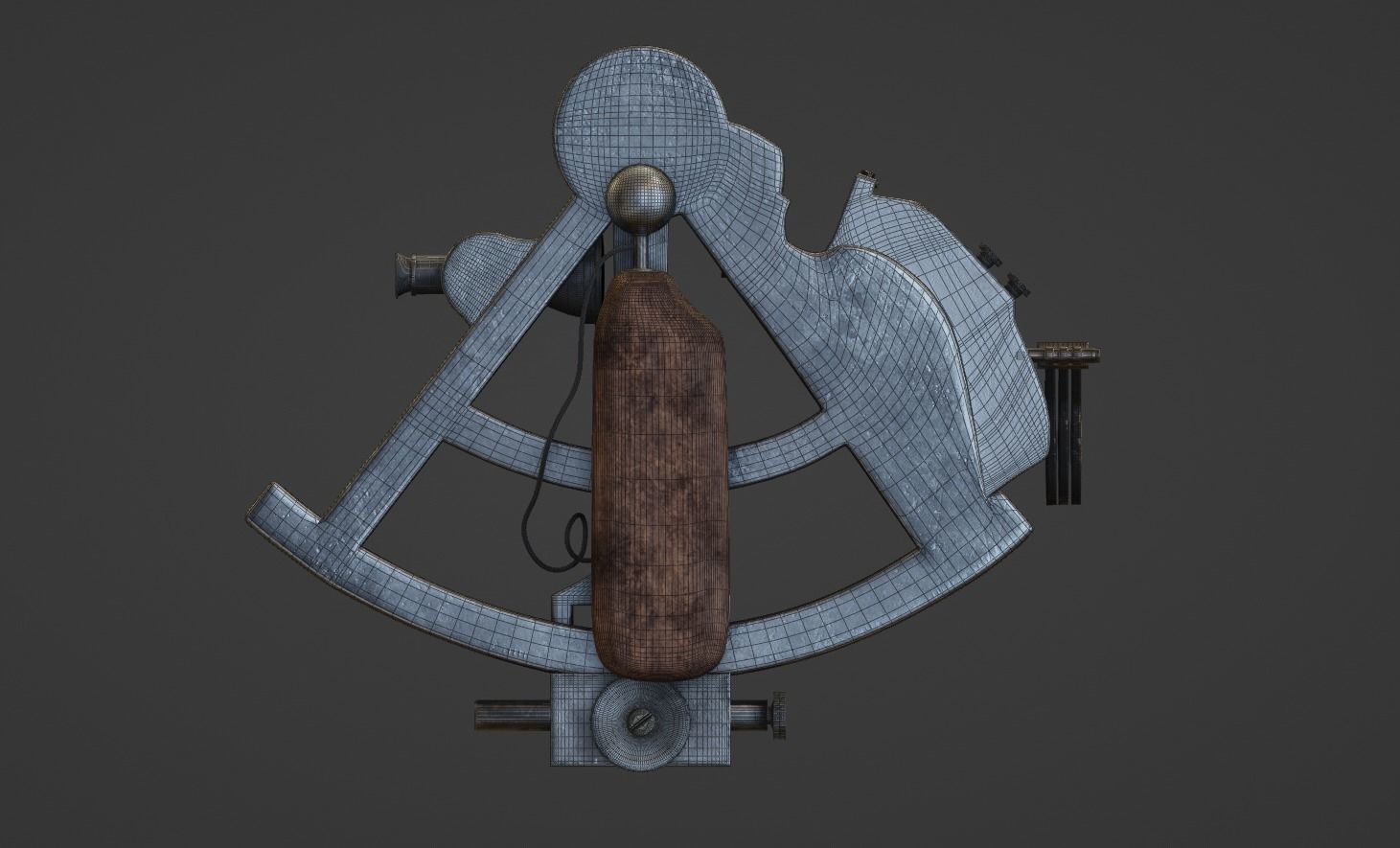 Precision Sextant Low-poly 3D model_12