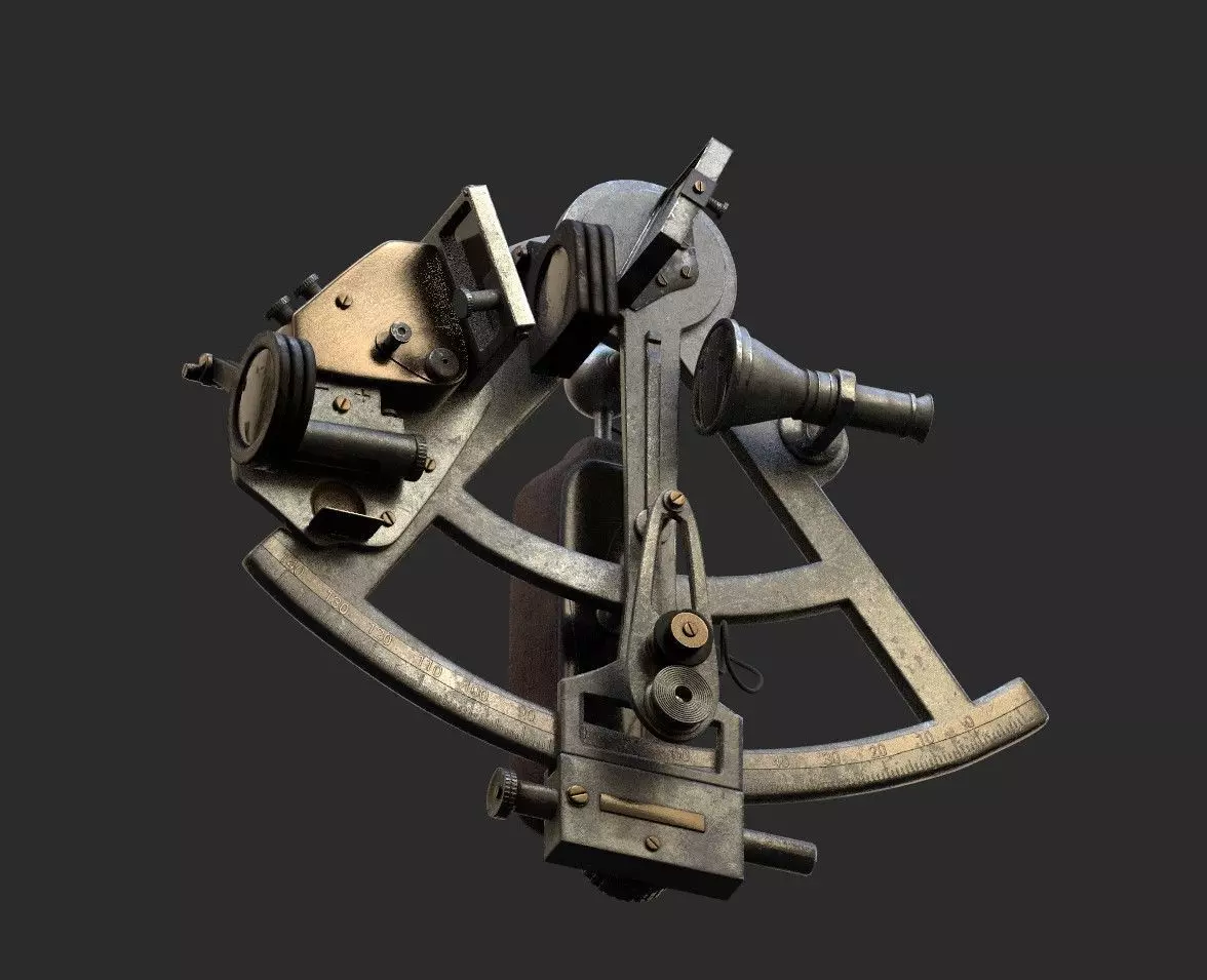 Precision Sextant Low-poly 3D model_0
