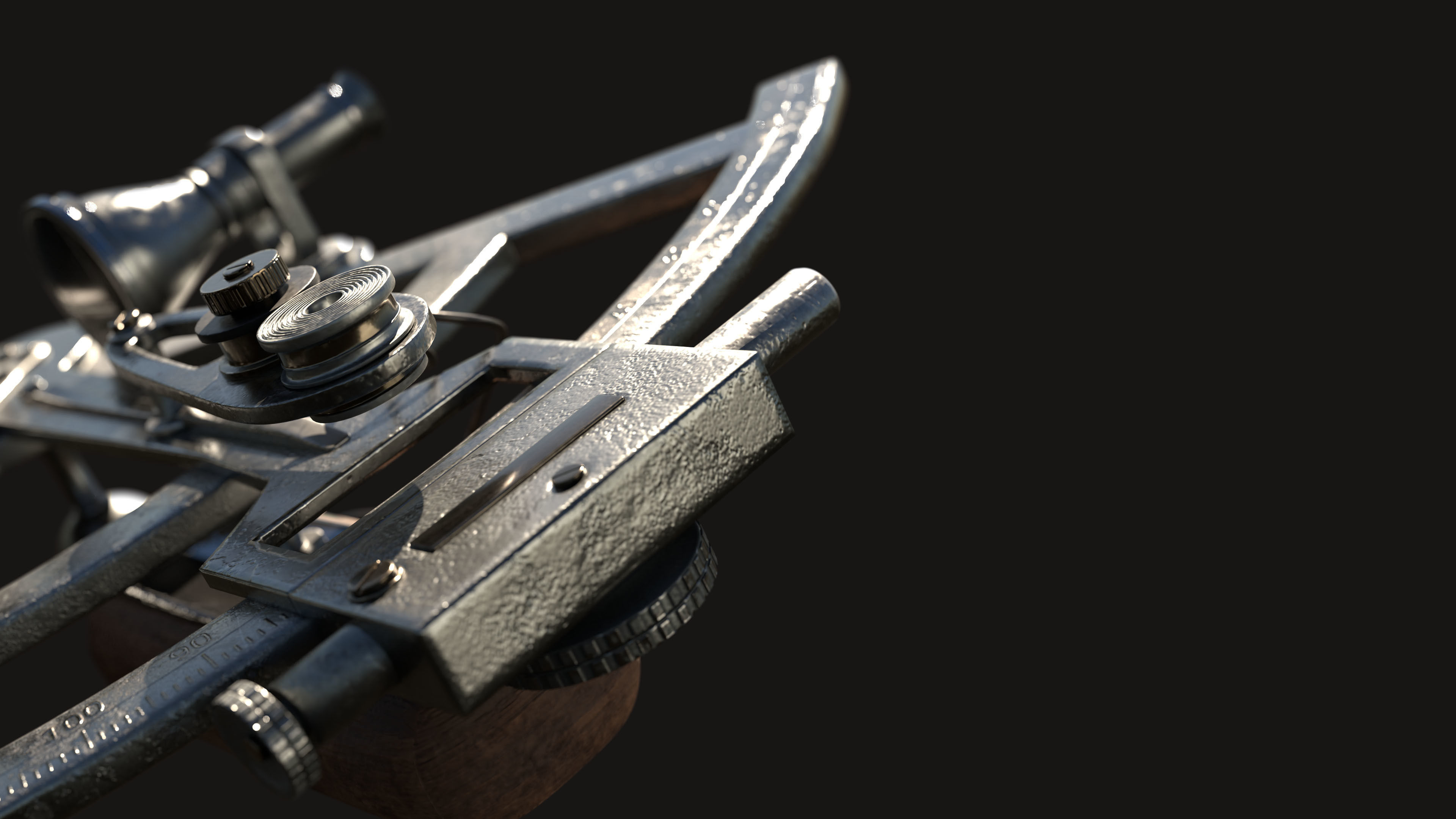 Precision Sextant Low-poly 3D model_3