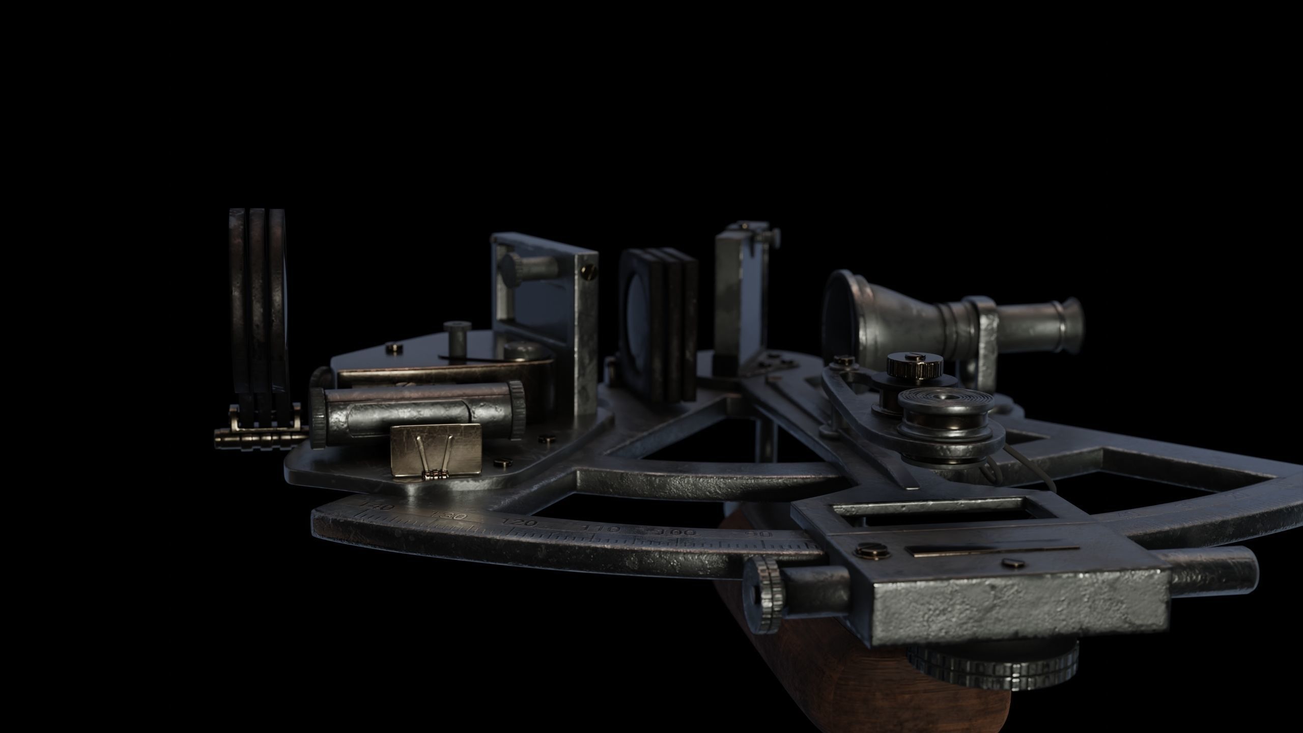 Precision Sextant Low-poly 3D model_6