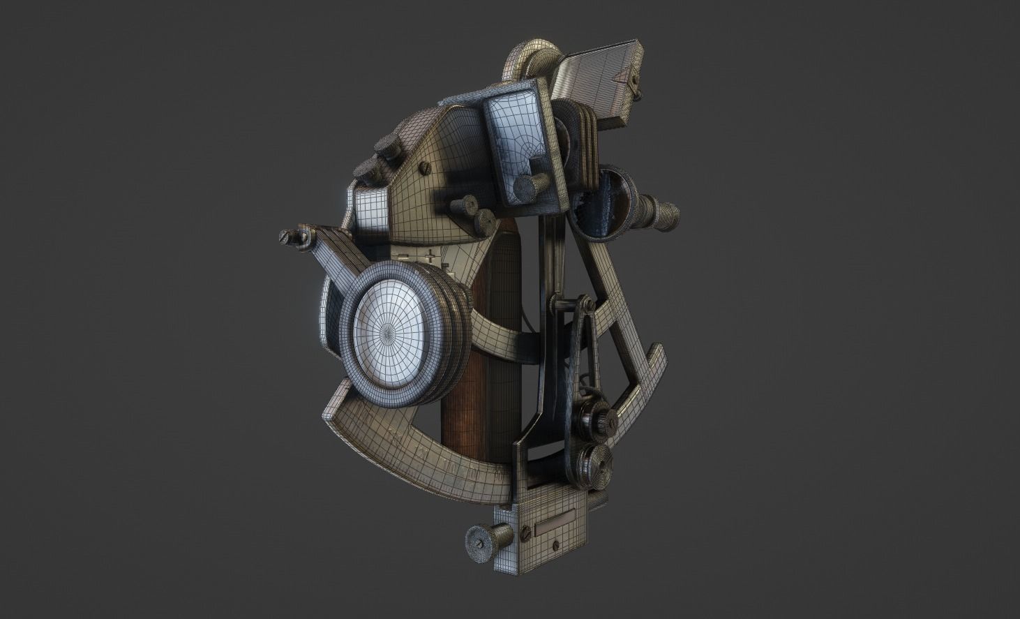 Precision Sextant Low-poly 3D model_14