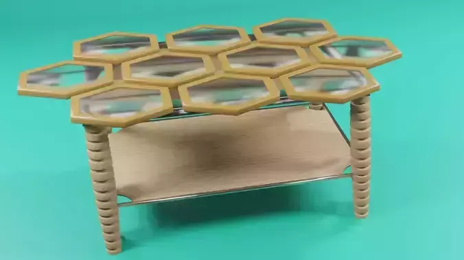 The honeycomb table 3D model