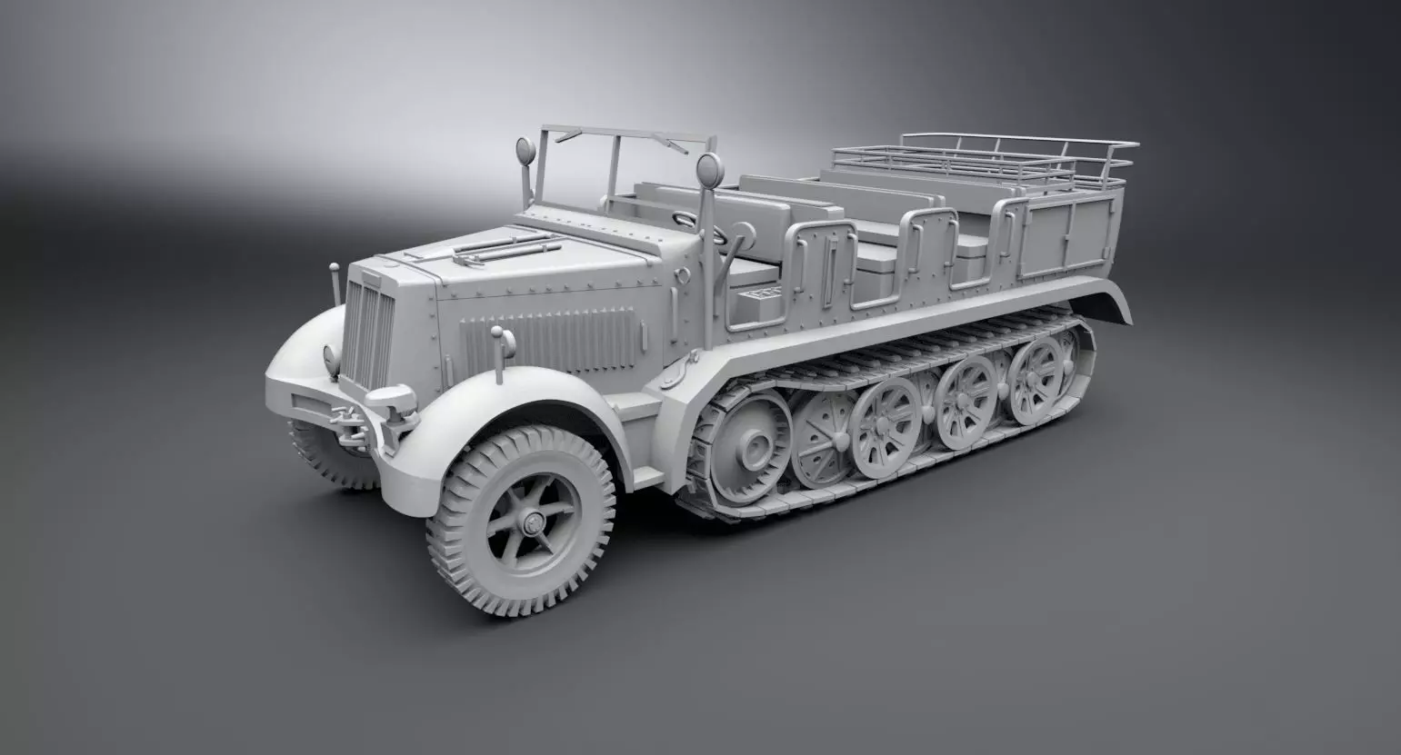 SdKfz 7 Scale model  3D print model_0