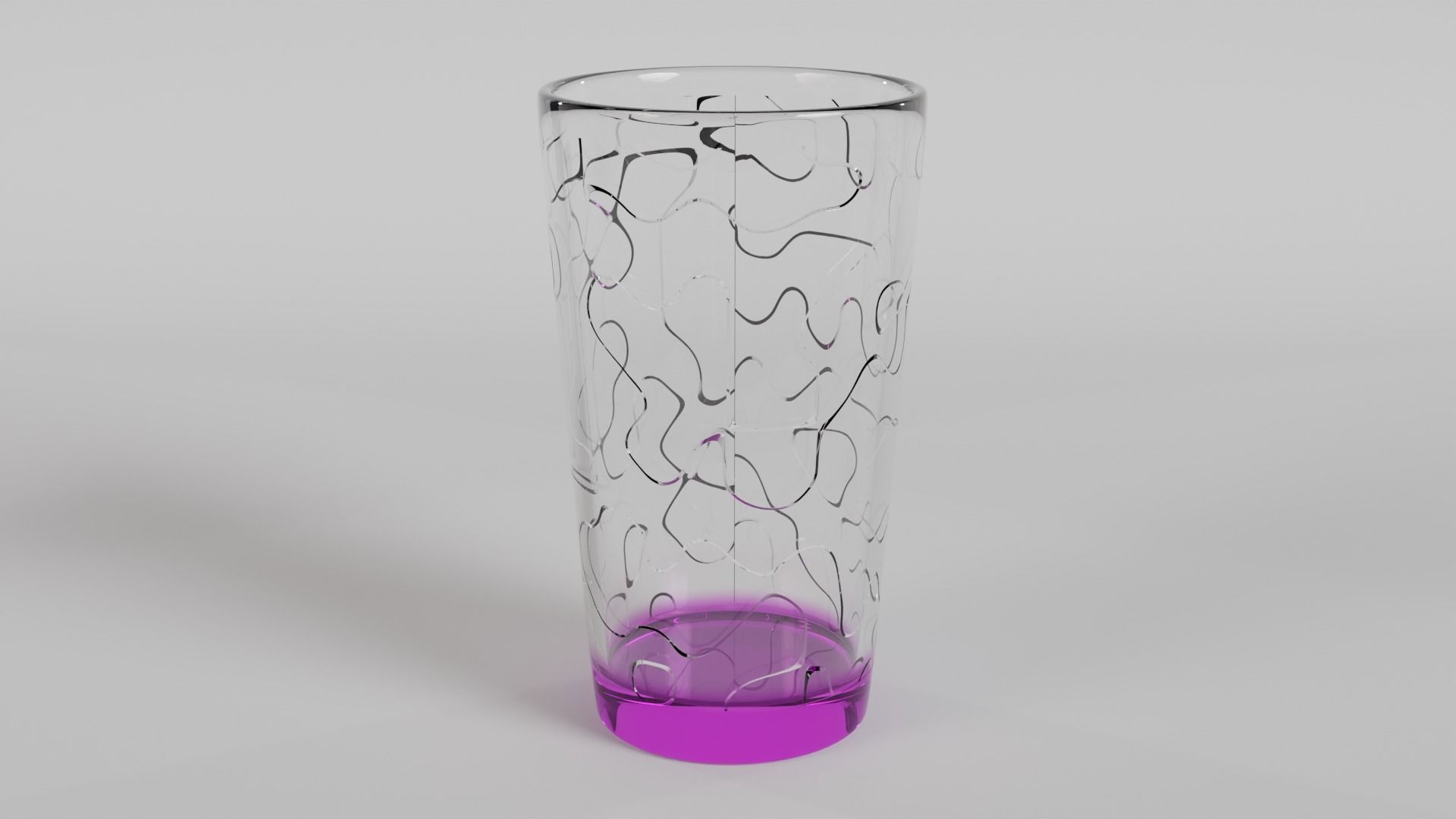 Stylish Colored Base Drinking Glasses Set 3D model_4