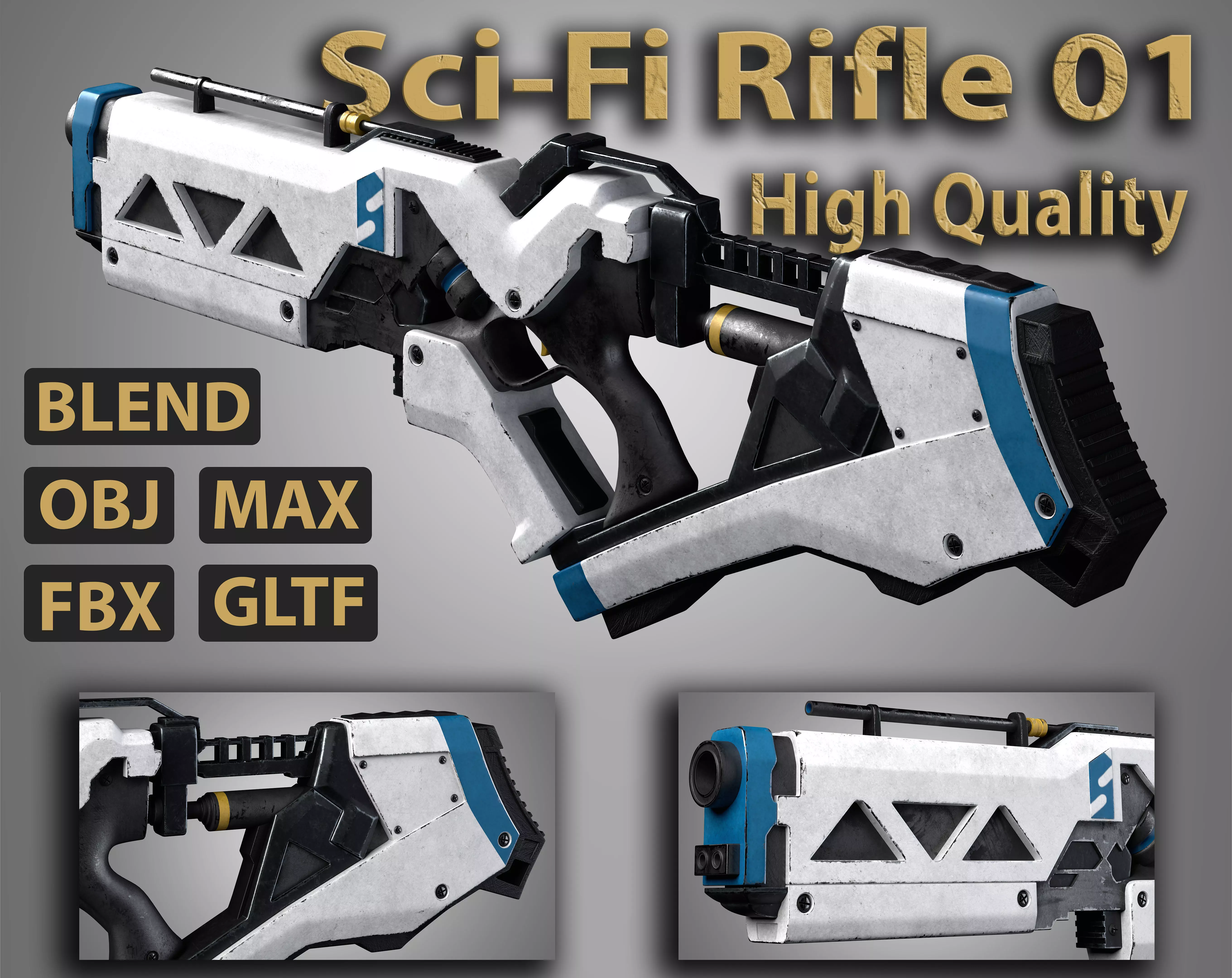 Sci-Fi Rifle 02 3D model_0
