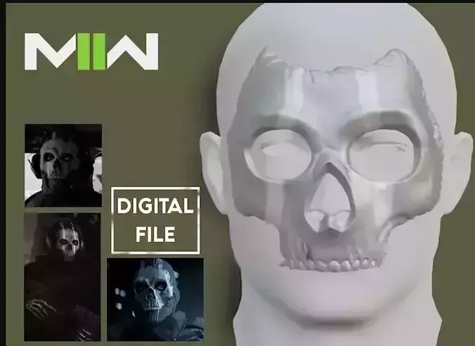 COD GHOST Simon Riley Op Mask STL - Warzone - Call of Duty  3D print model
