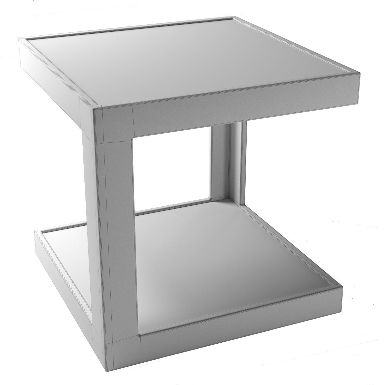 Infinity mirror table 3D model_3