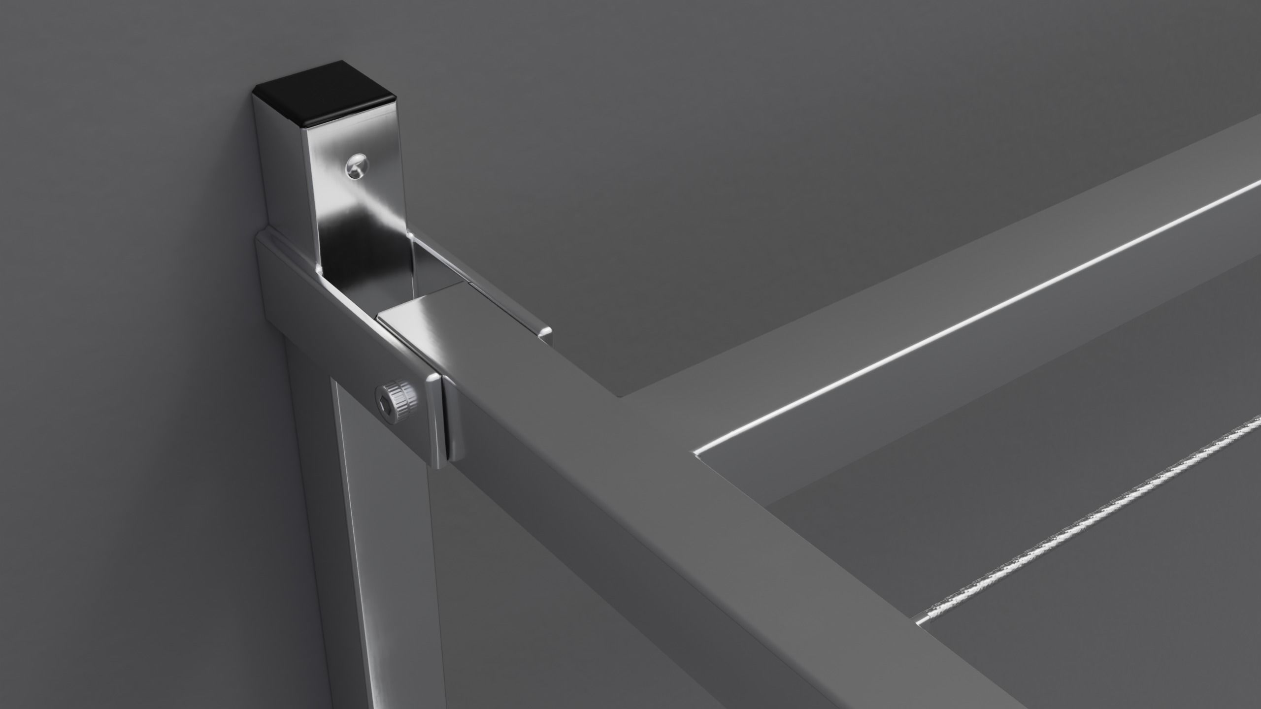 Wall-mounted clothes line Low-poly 3D model_6