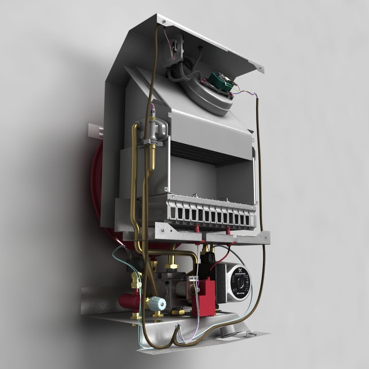 Healting boiler baxi heating equipment 3D model | CGTrader