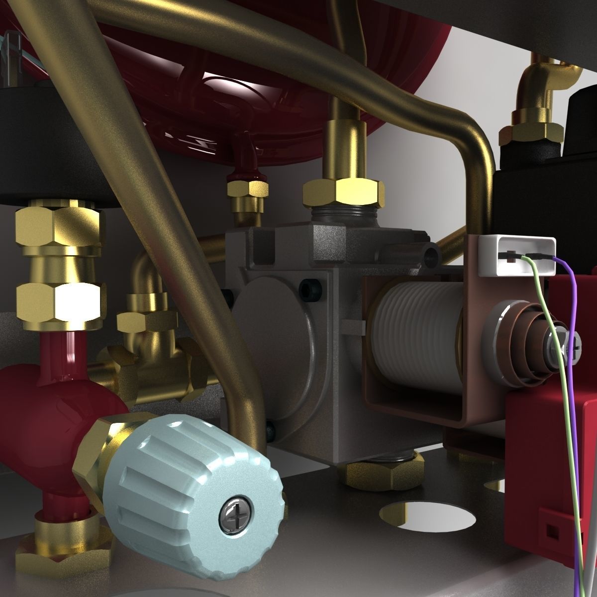 Healting boiler baxi heating equipment 3D model | CGTrader