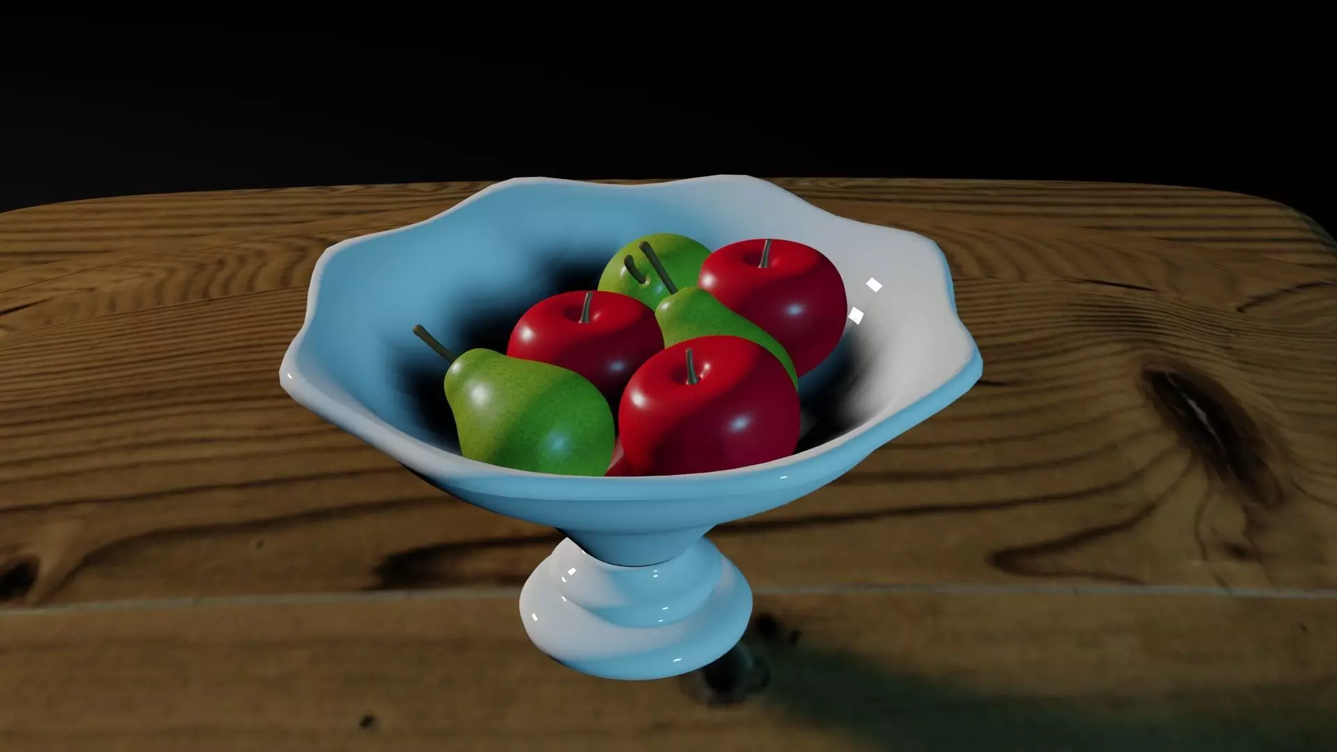 Fruit plate Free low-poly 3D model